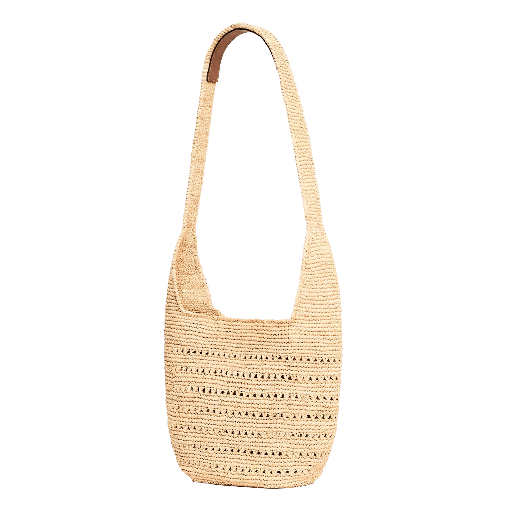 Raffia shoulder bag PABLO Beige