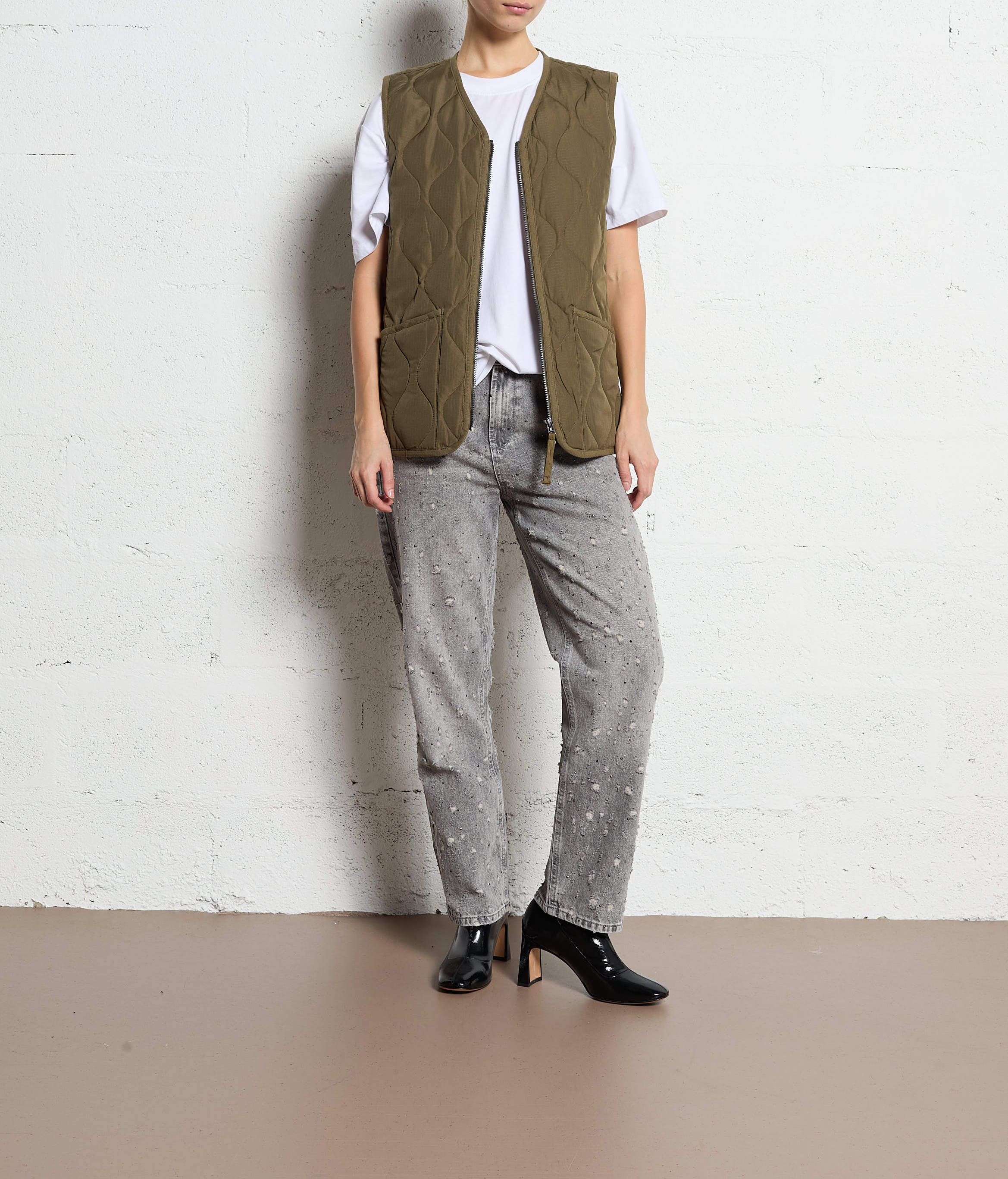 Steppjacke mit geradem Schnitt TAION Khaki