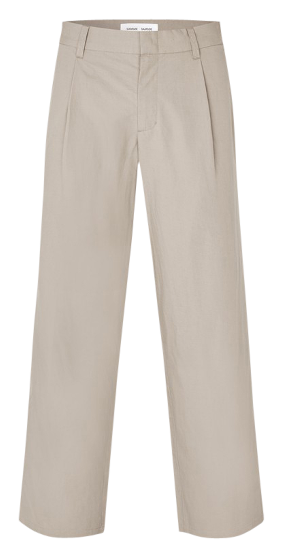 Straight pants in organic cotton and linen SAMSOE SAMSOE Beige