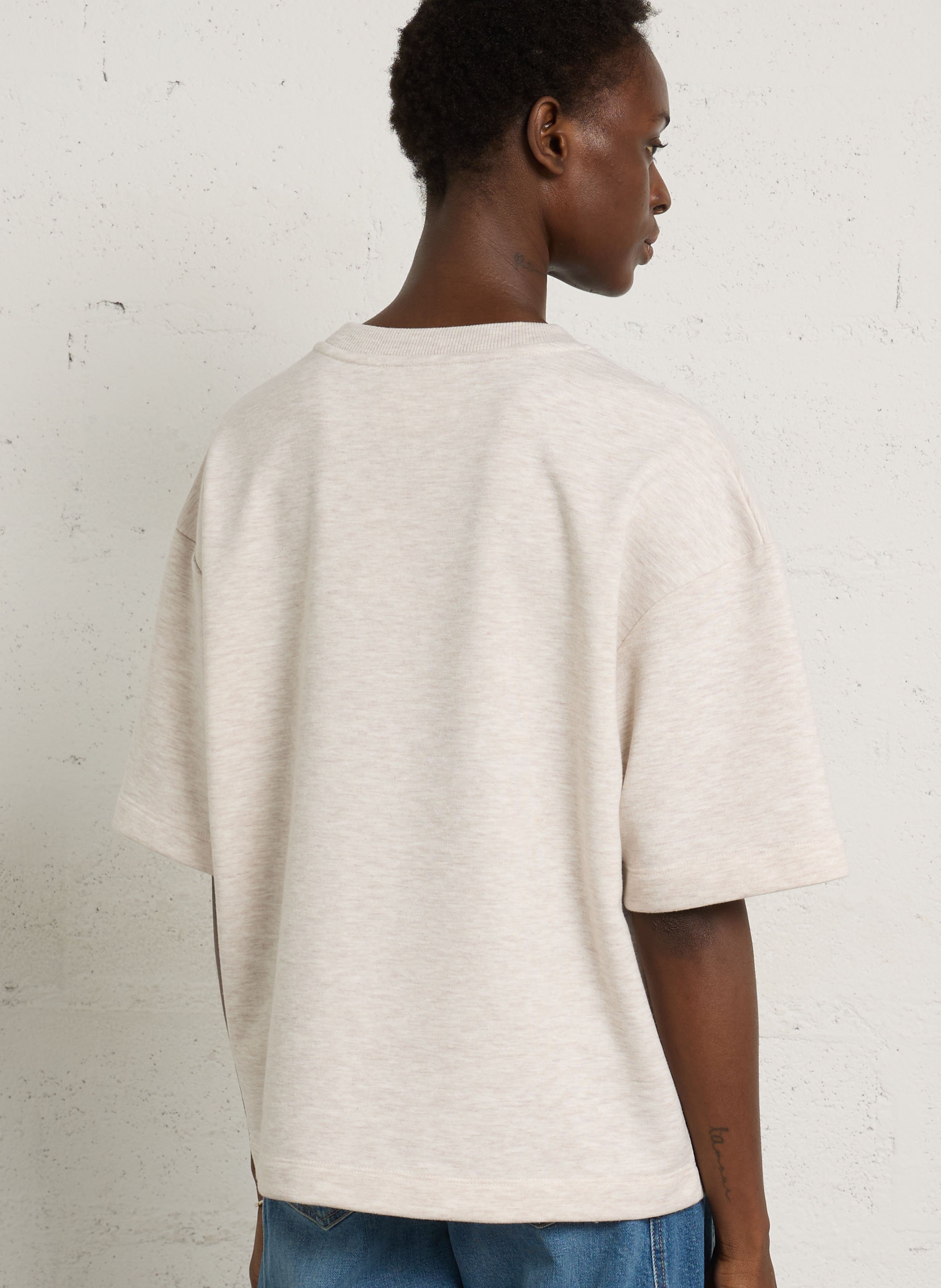 Oversized sweater met ronde hals MAISON 123 Wit
