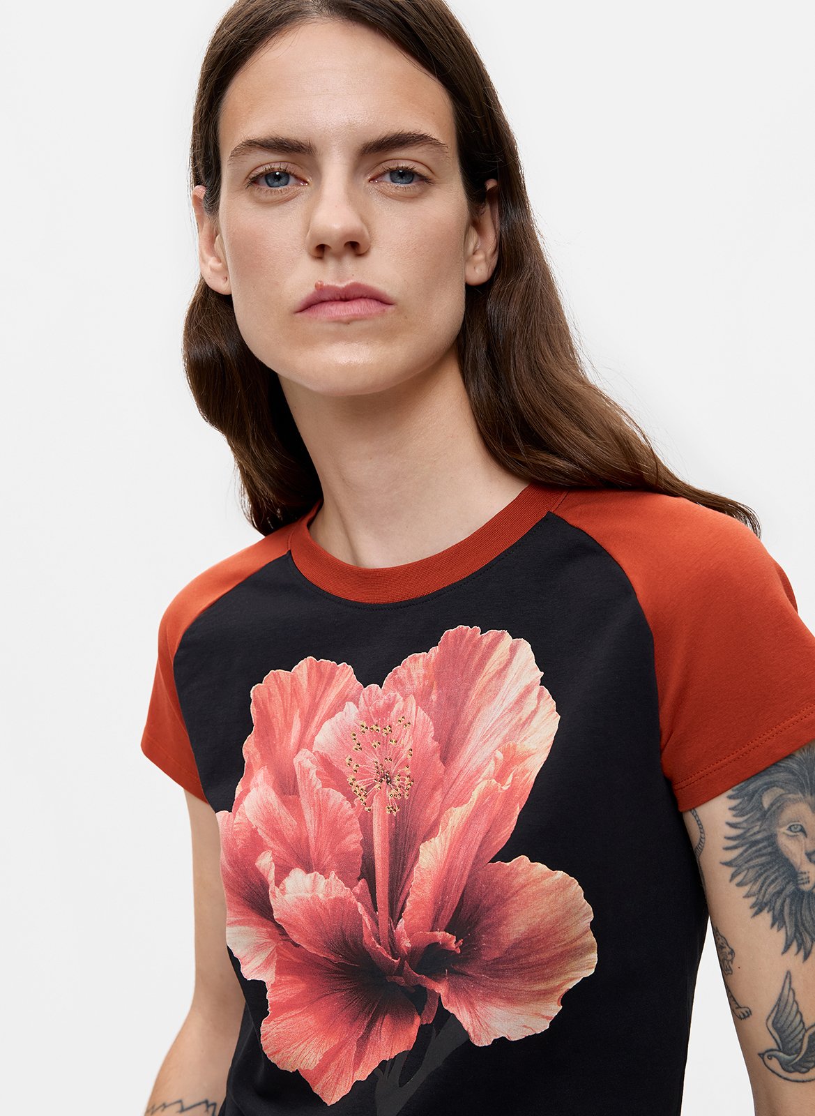 Tee-shirt court imprimé DESIGUAL Noir
