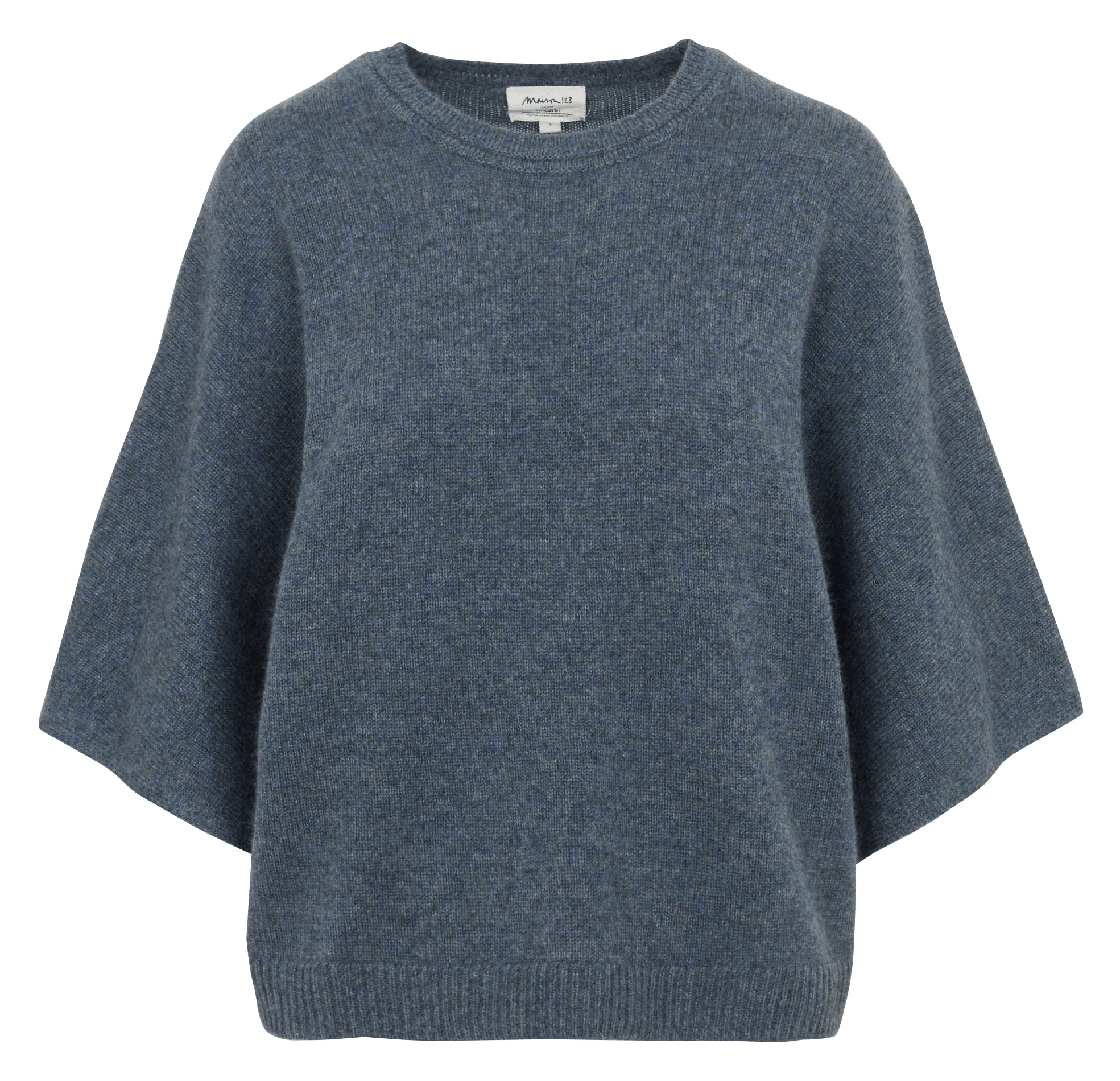 Pull col rond en cachemire MAISON 123 Gris