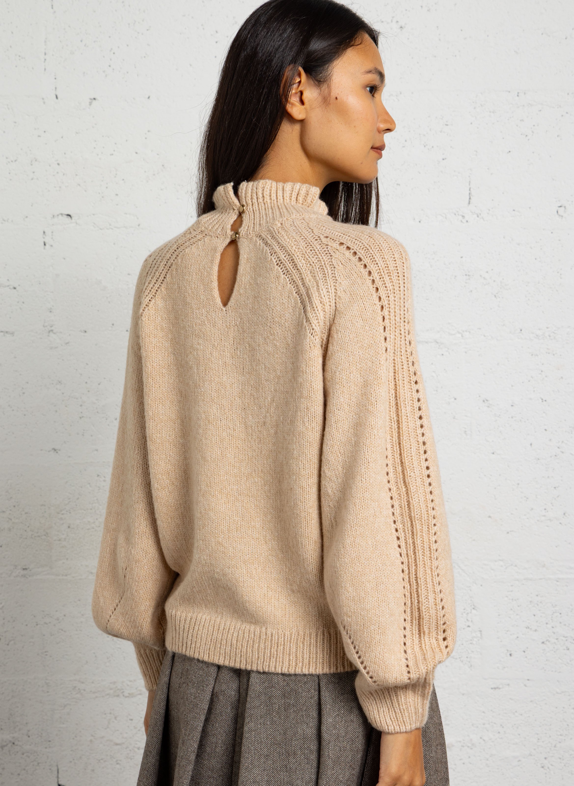 Pull ample col victorien LOUISE MISHA Beige