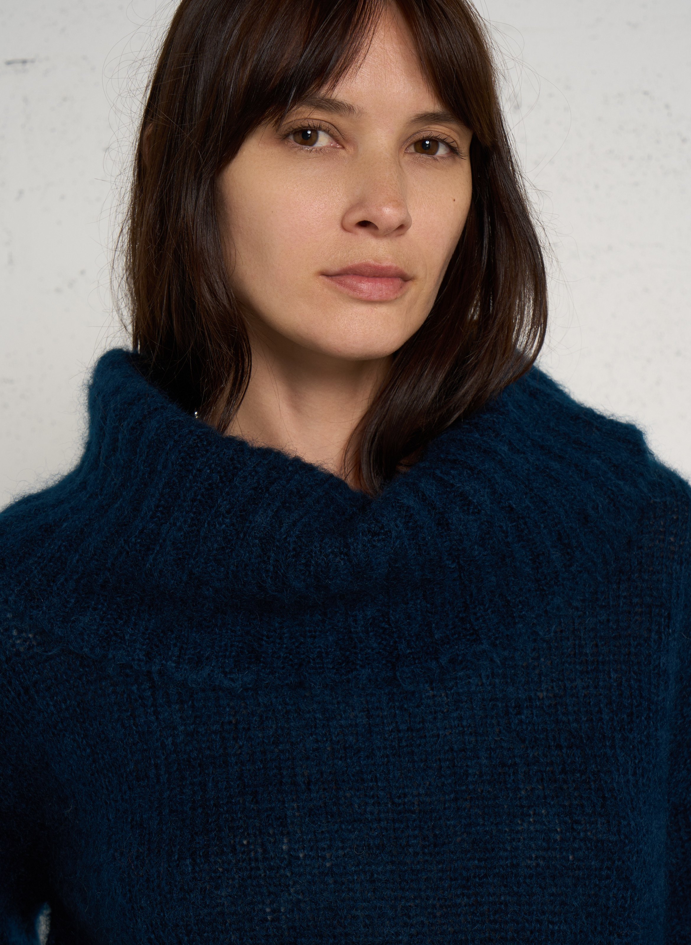 Mohair-blend roll-neck sweater DES PETITS HAUTS Blue