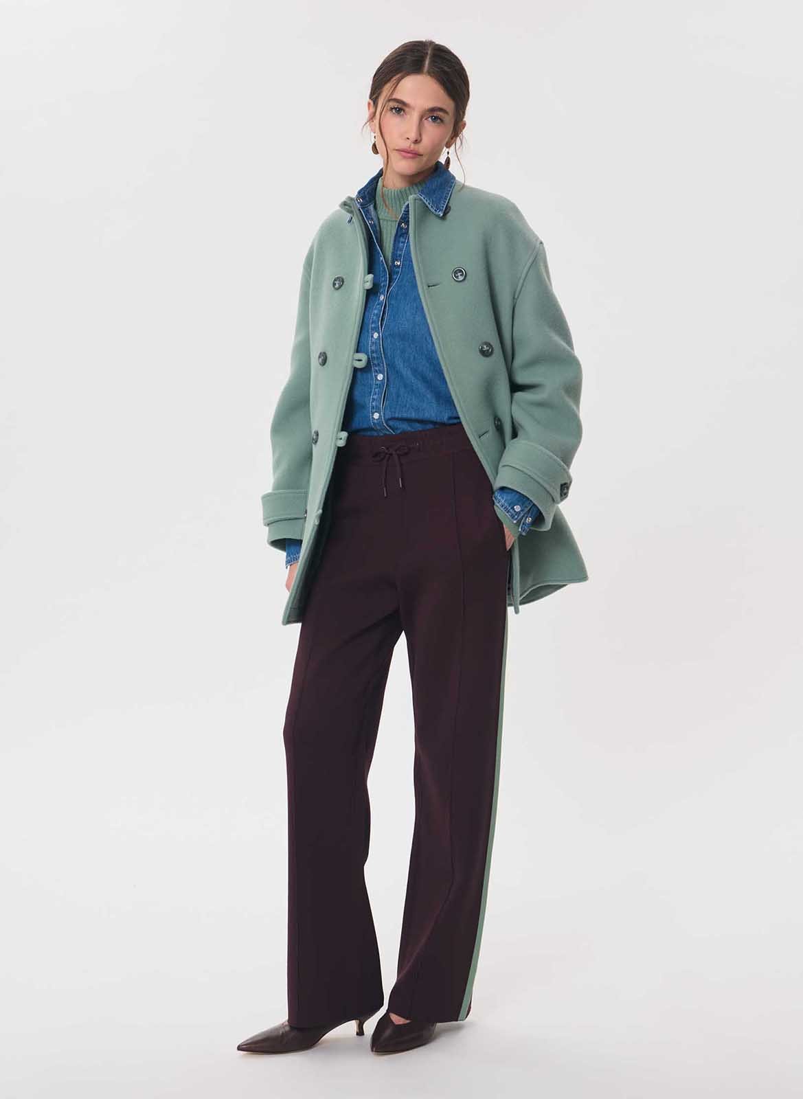 Pantalon droit taille haute TARA JARMON Violet