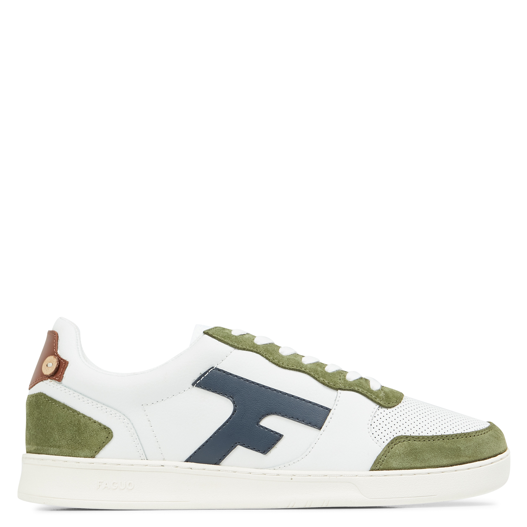 Baskets basses en cuir FAGUO Blanc