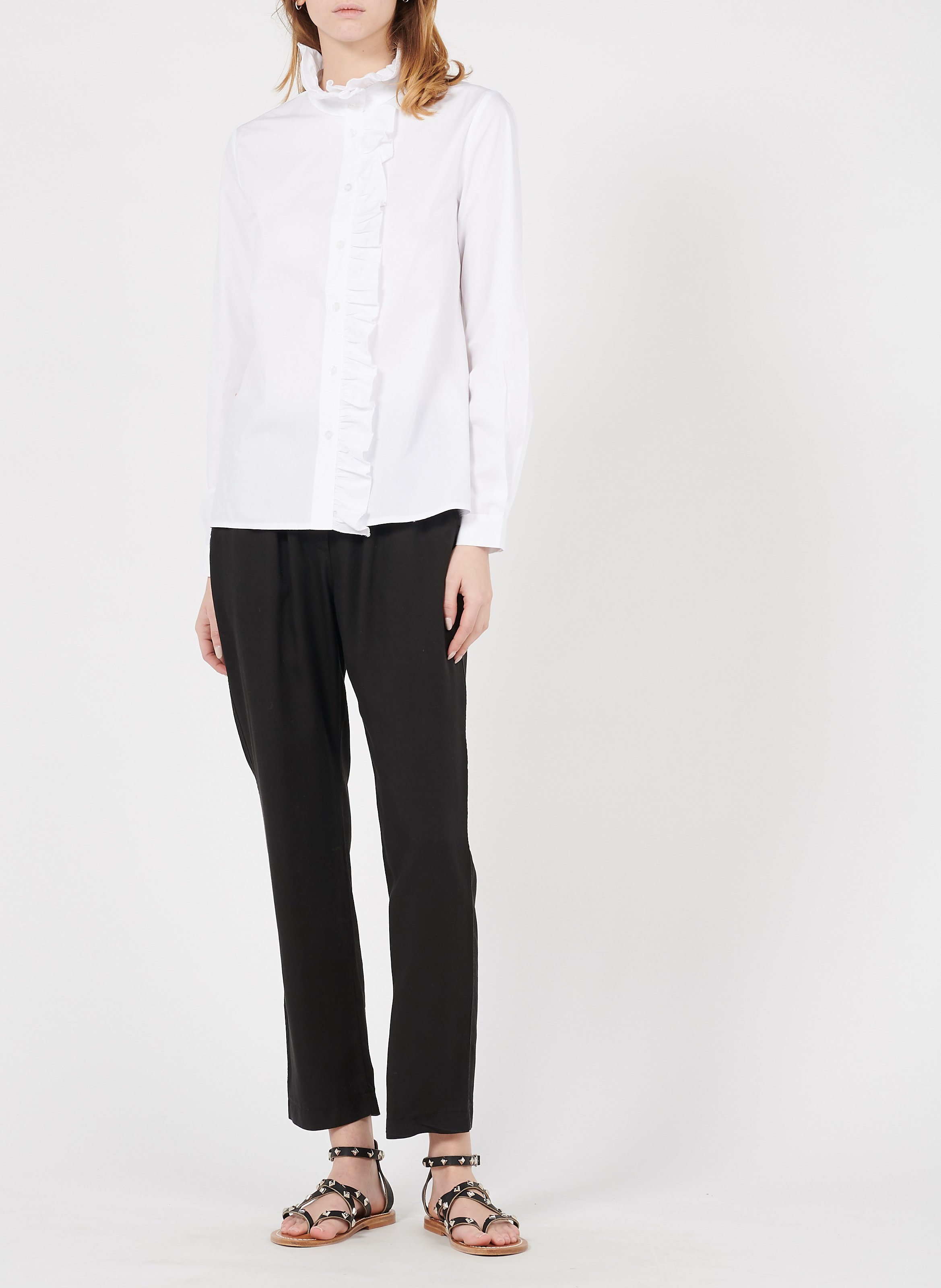 Pantalon droit 7/8ème LA FEE MARABOUTEE Noir