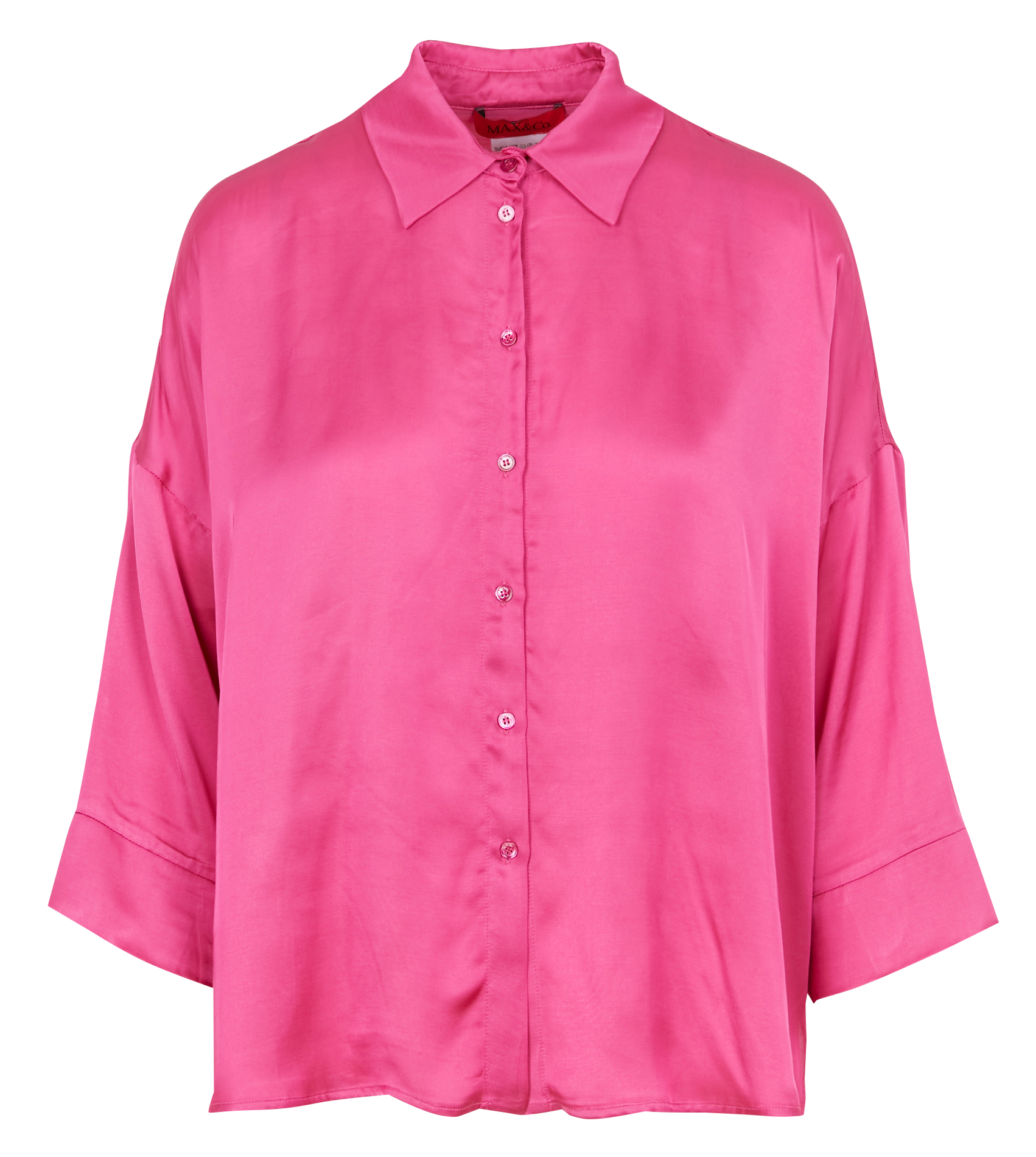 Chemise ample col classique en satin fluide  MAX&Co. Rose