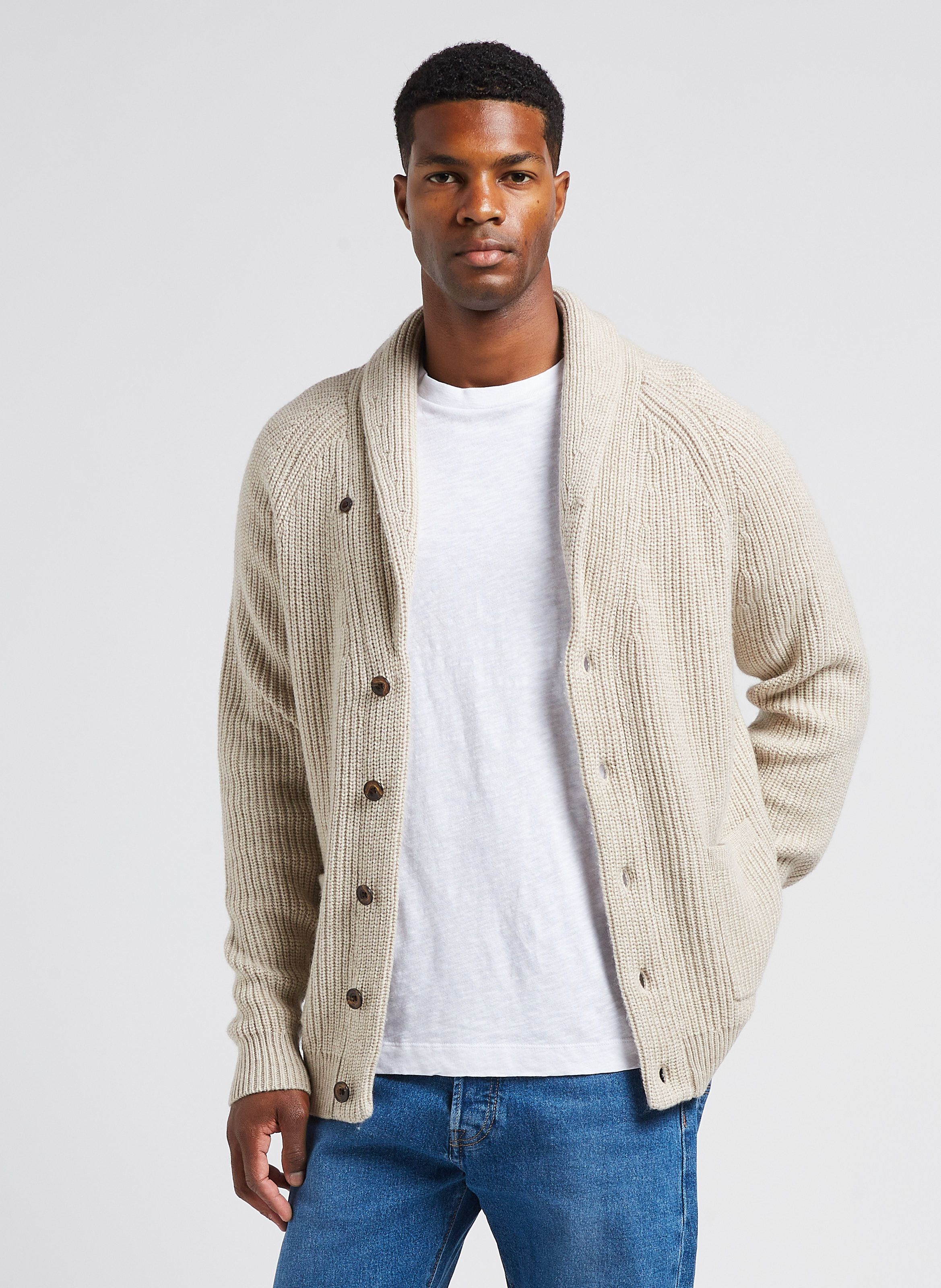 Beige 2025 shawl cardigan