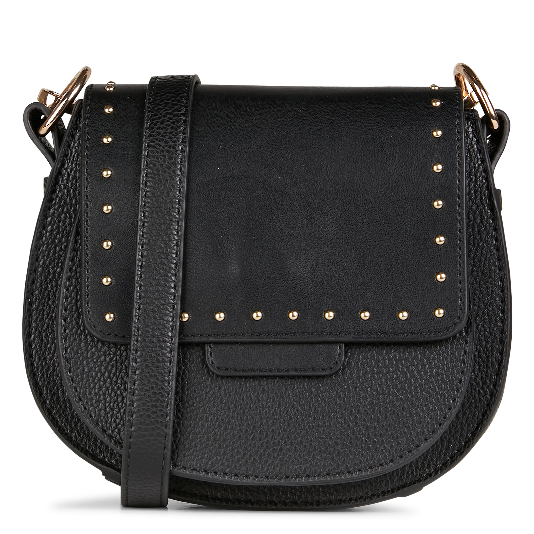 Immitatieleren schoudertas met studs AU PRINTEMPS PARIS Zwart