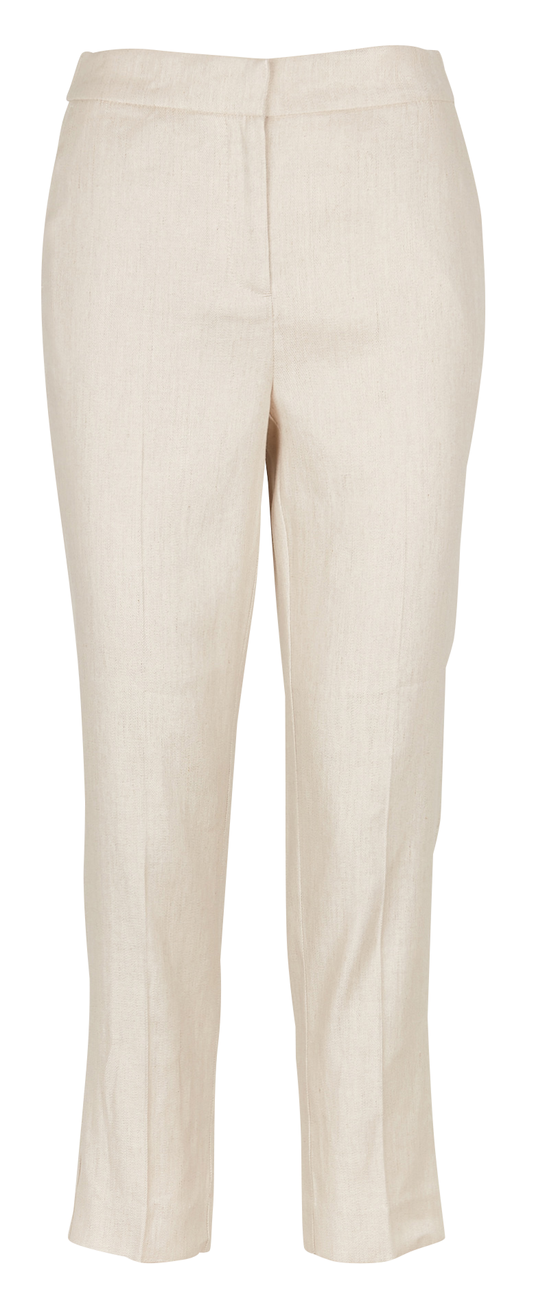Pantalon cigarette en lin mélangé CAROLL Beige