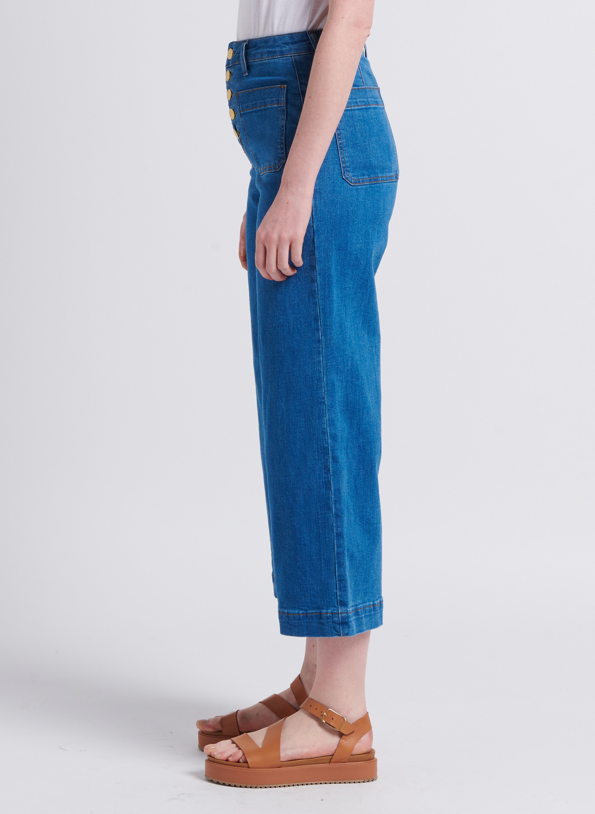 Jean flare en coton mélangé LA PETITE ETOILE Bleu