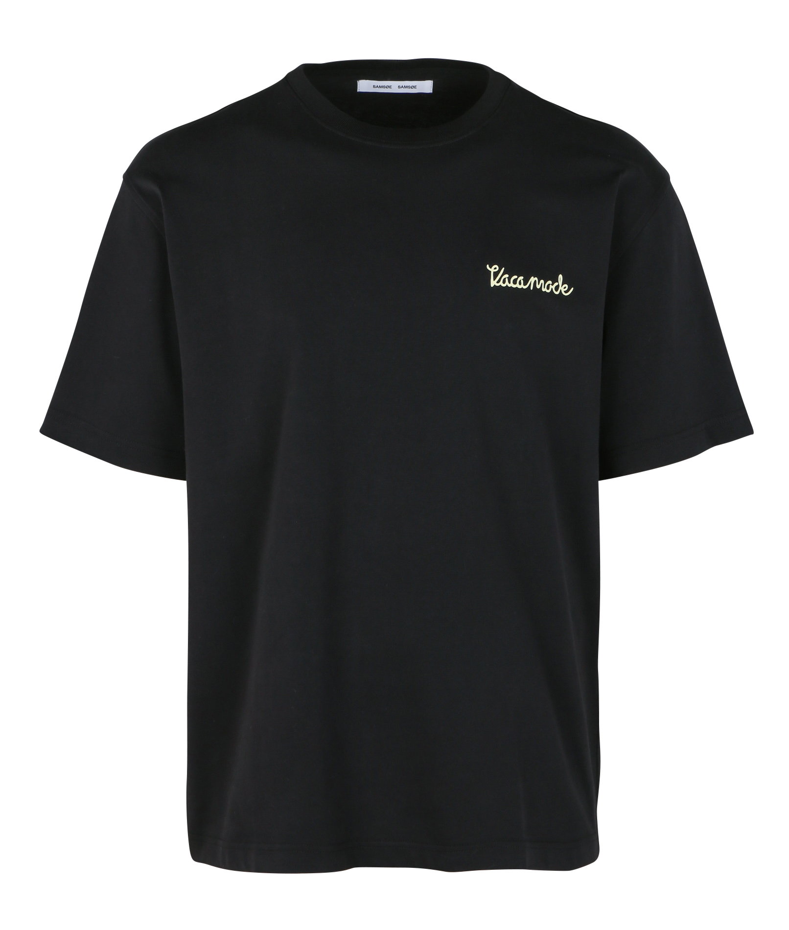 Tee-shirt col rond en coton organique SAMSOE SAMSOE Noir