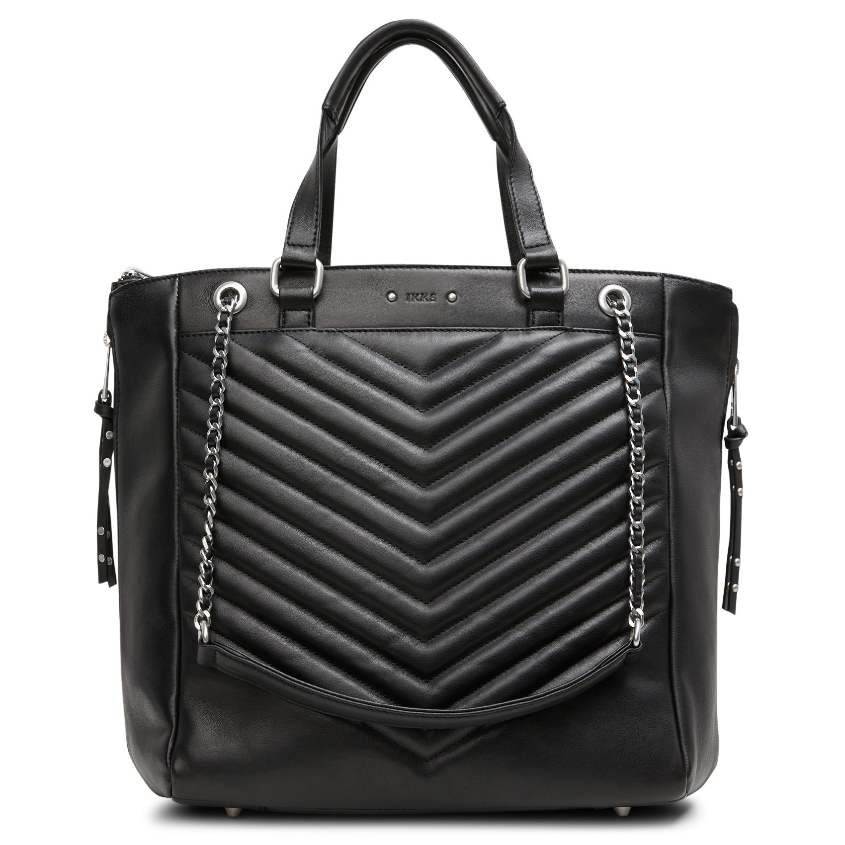 A-line leather skirt IKKS Black