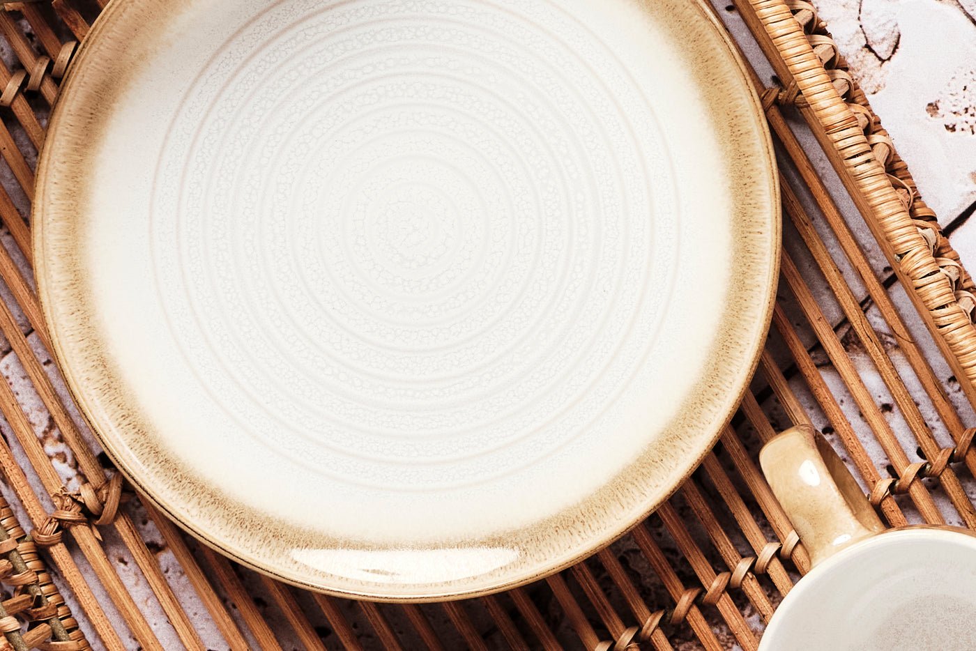 Cosmos plate ø21.5cm - 6 pieces - azure BJORN Beige