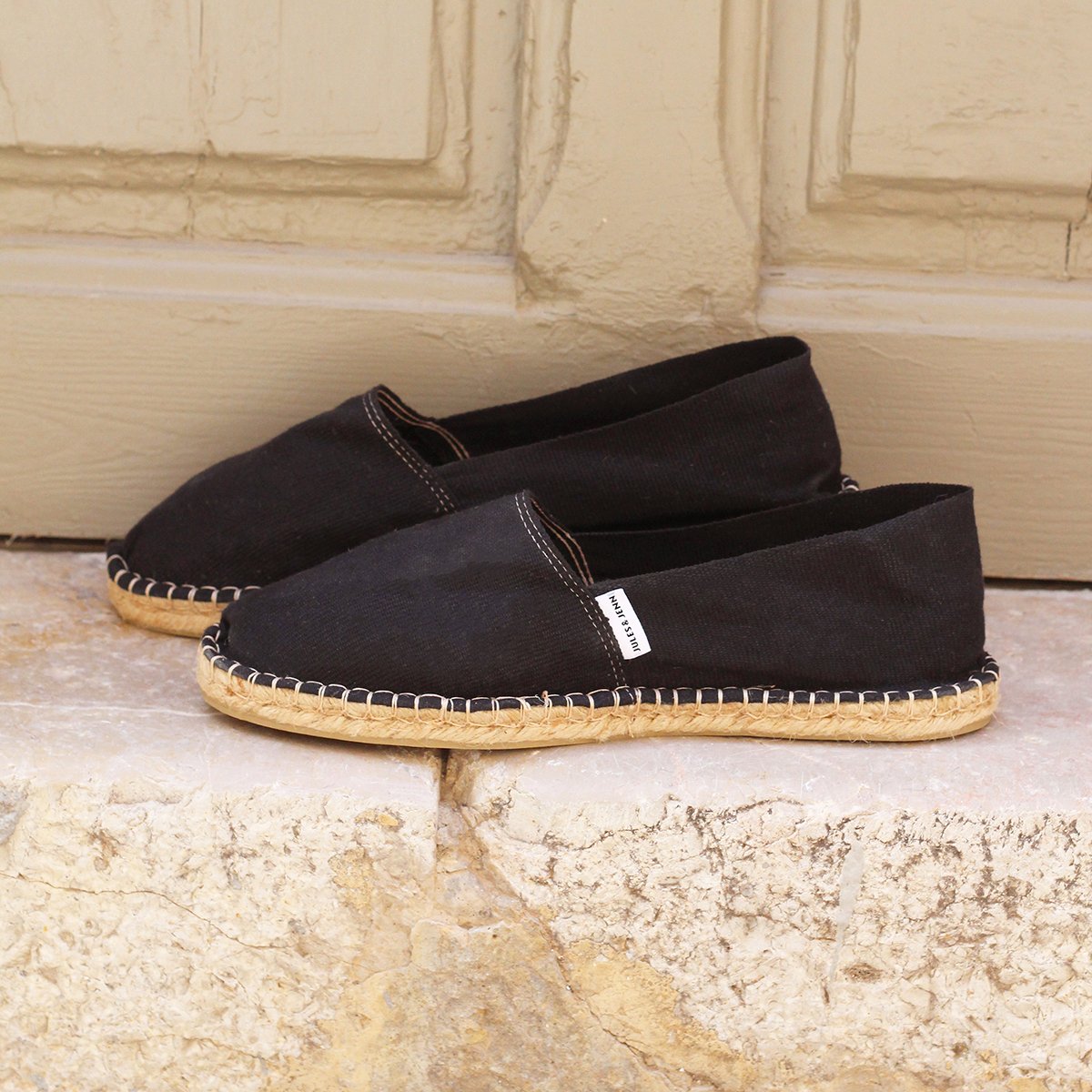 Cotton canvas espadrilles JULES & JENN Black