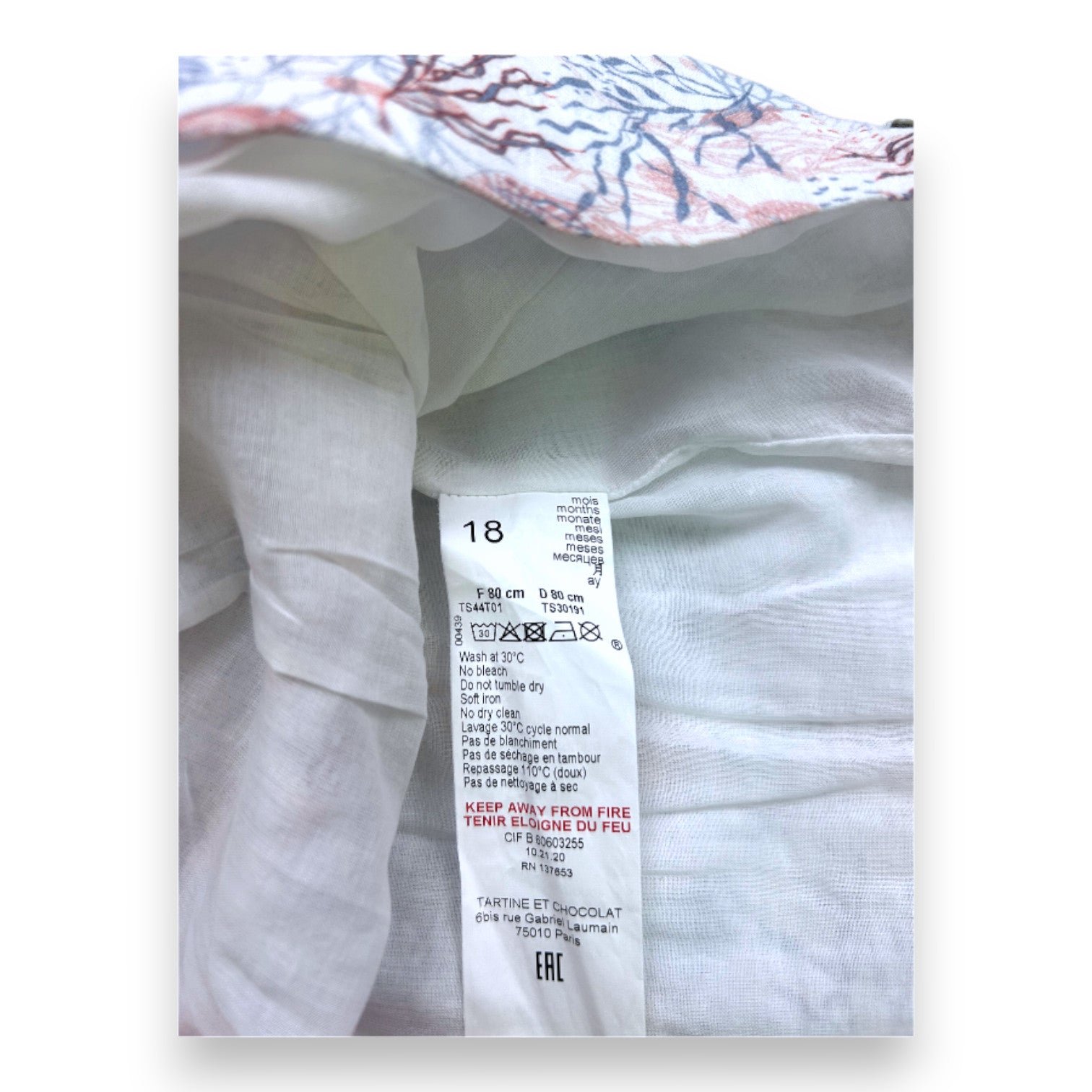 Blue baby dress - 18 months TARTINE ET CHOCOLAT - seconde-main Blue