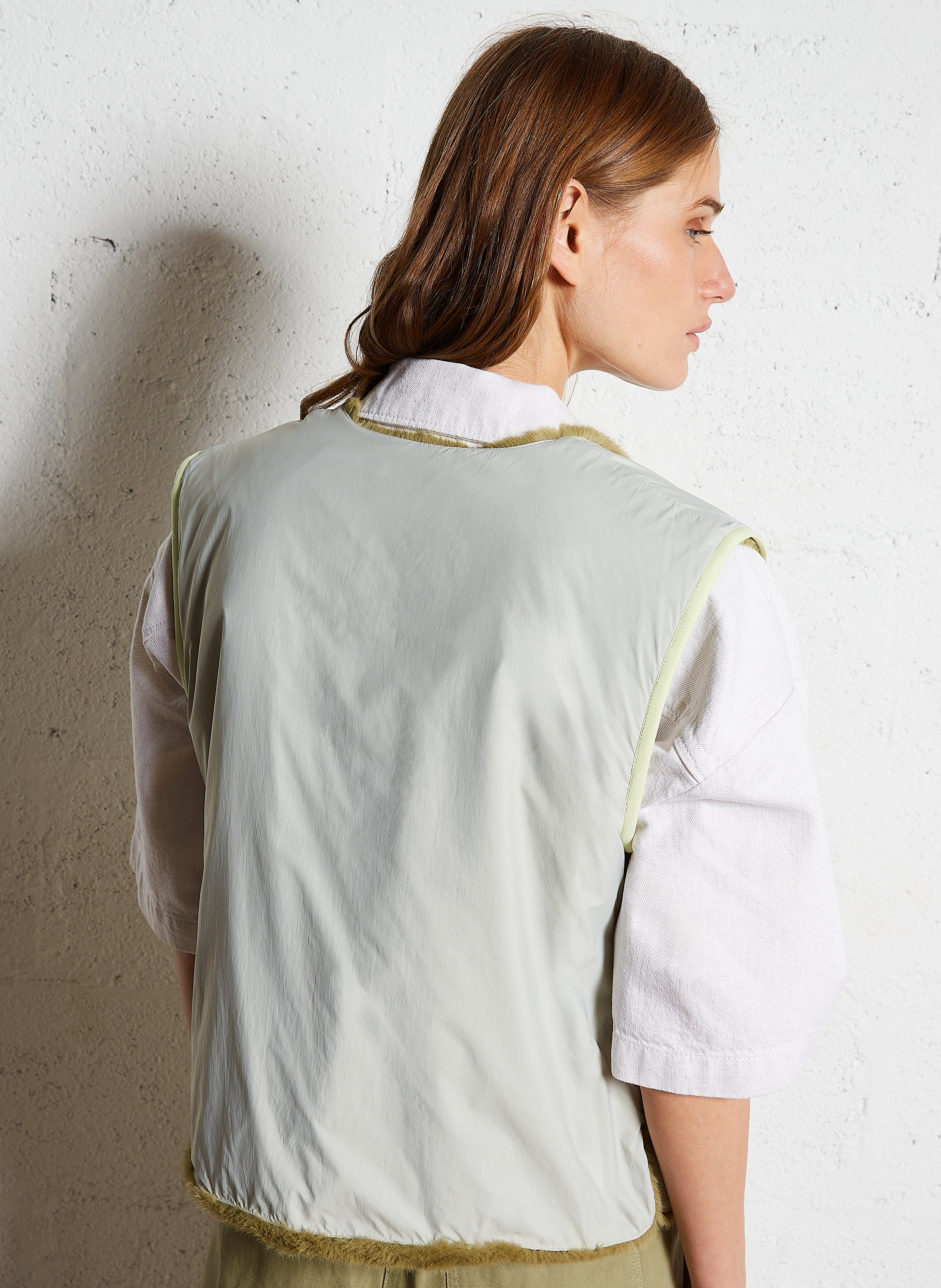 Ärmellose Wendeweste Grun