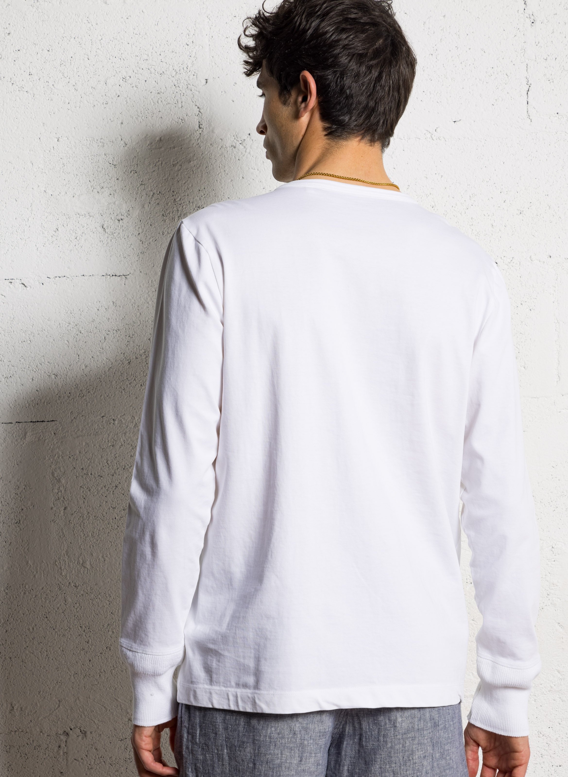 Tee-shirt col rond en coton organique KNOWLEDGE COTTON APPAREL Blanc