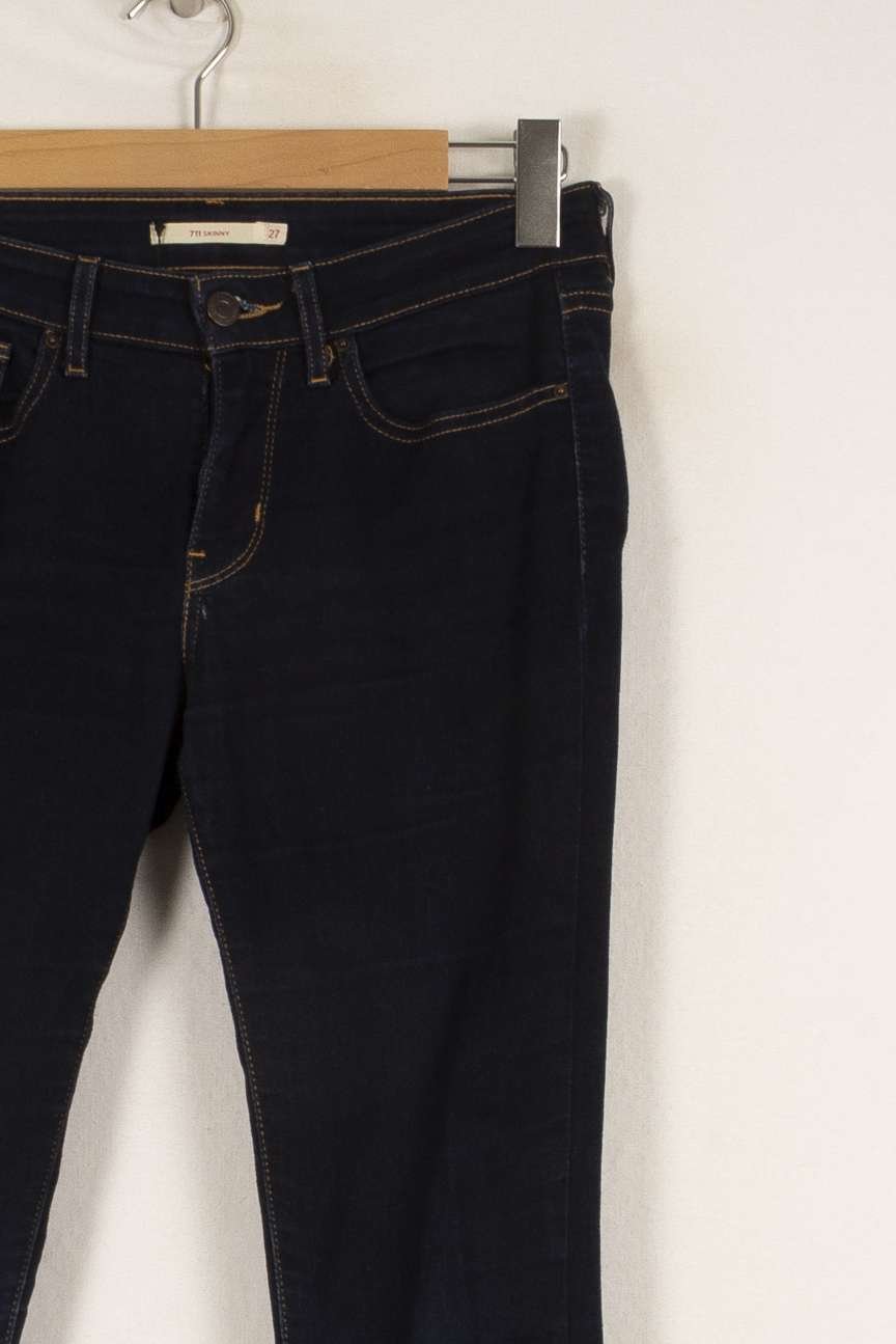 Cropped slim jeans with studs LEVI'S - Seconde main Blue