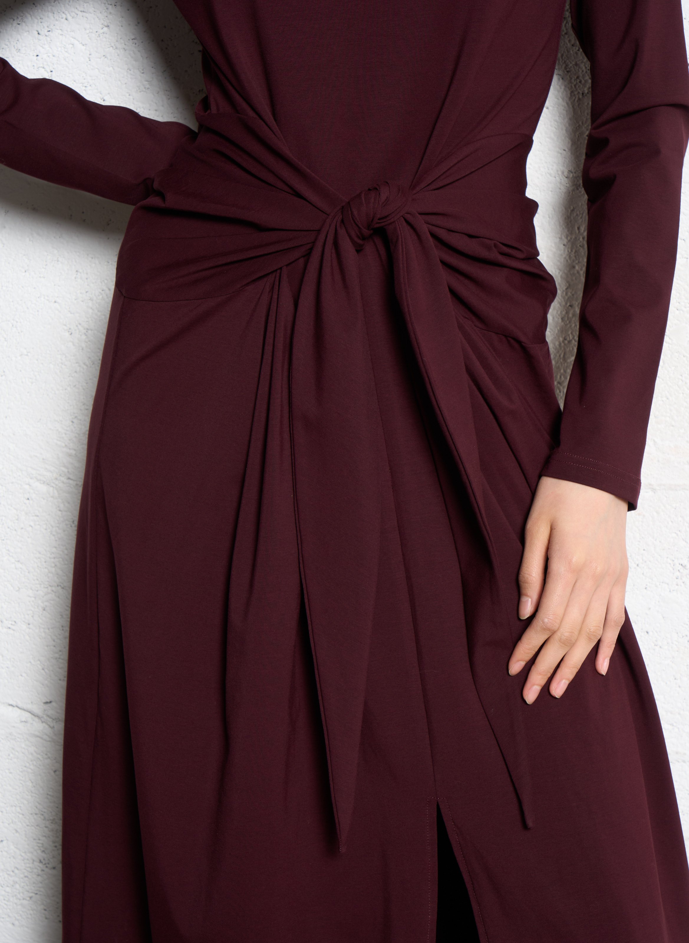 Robe longue col rond  SUNCOO Prune