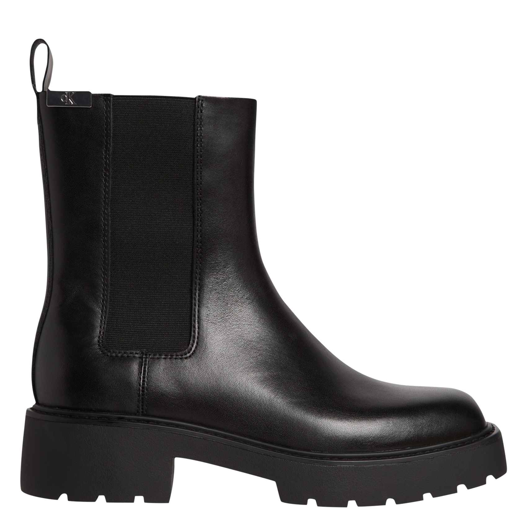 Bottines Chelsea en cuir uni CALVIN KLEIN Noir