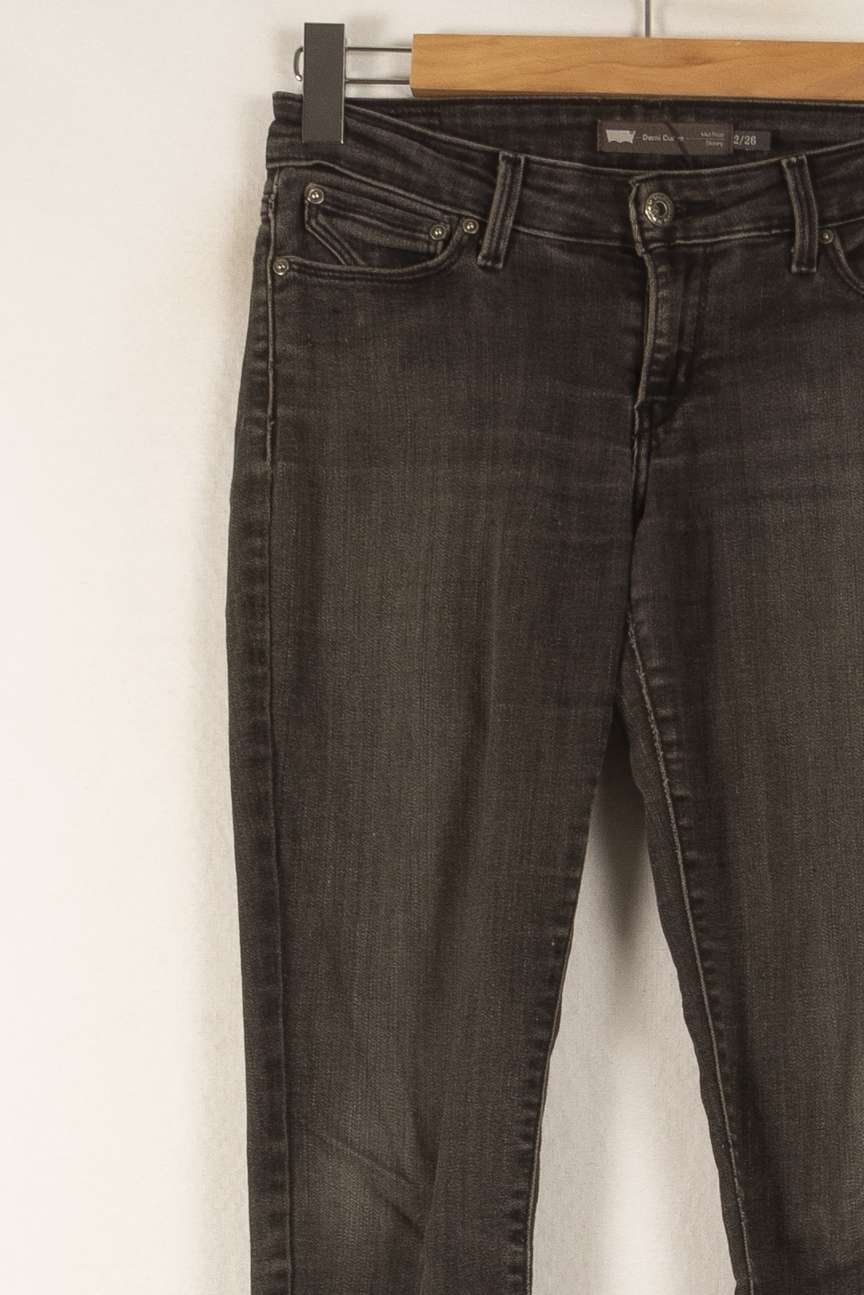 Cropped slim jeans with studs LEVI'S - Seconde main Grey