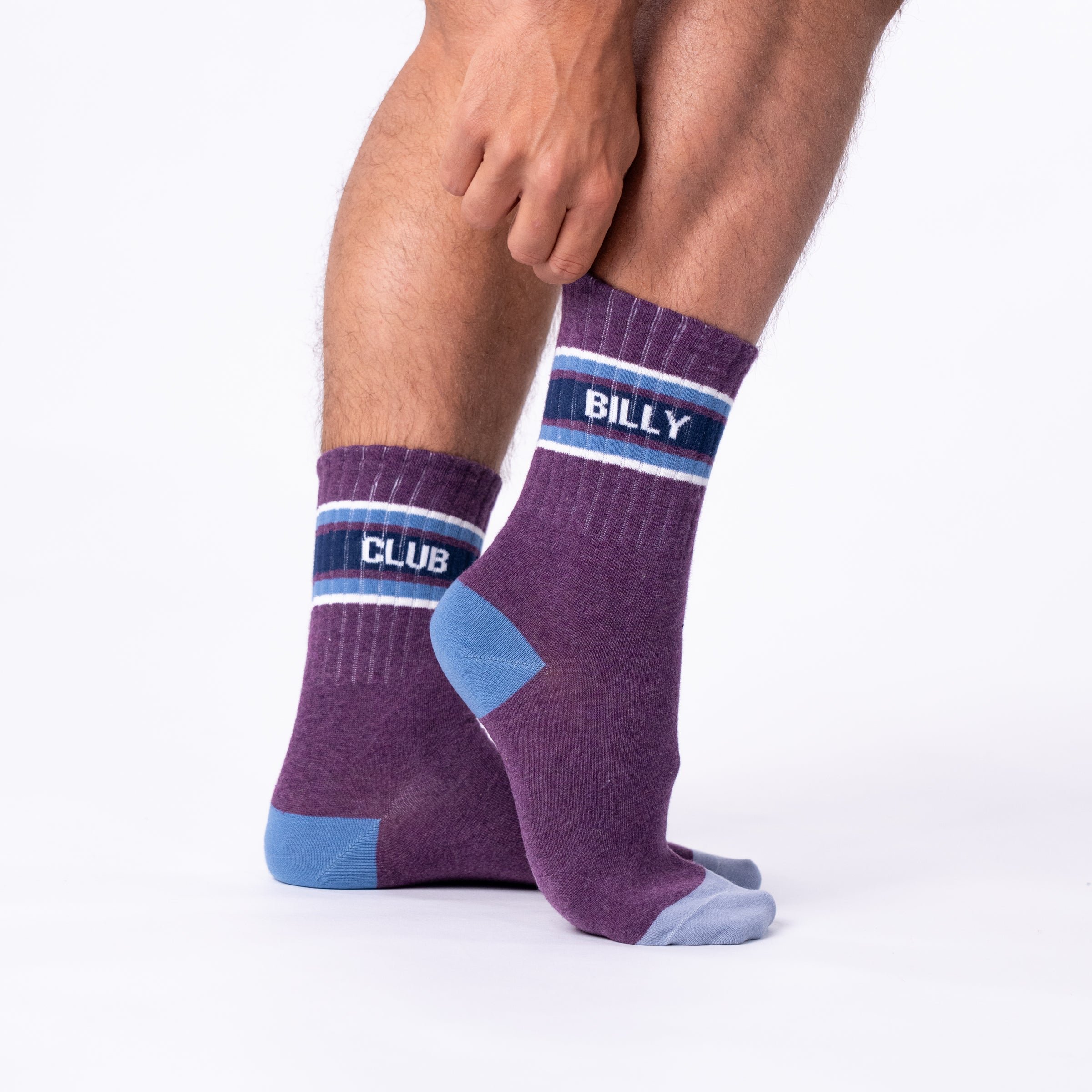 Combed Cotton Retro Socks BILLYBELT Purple