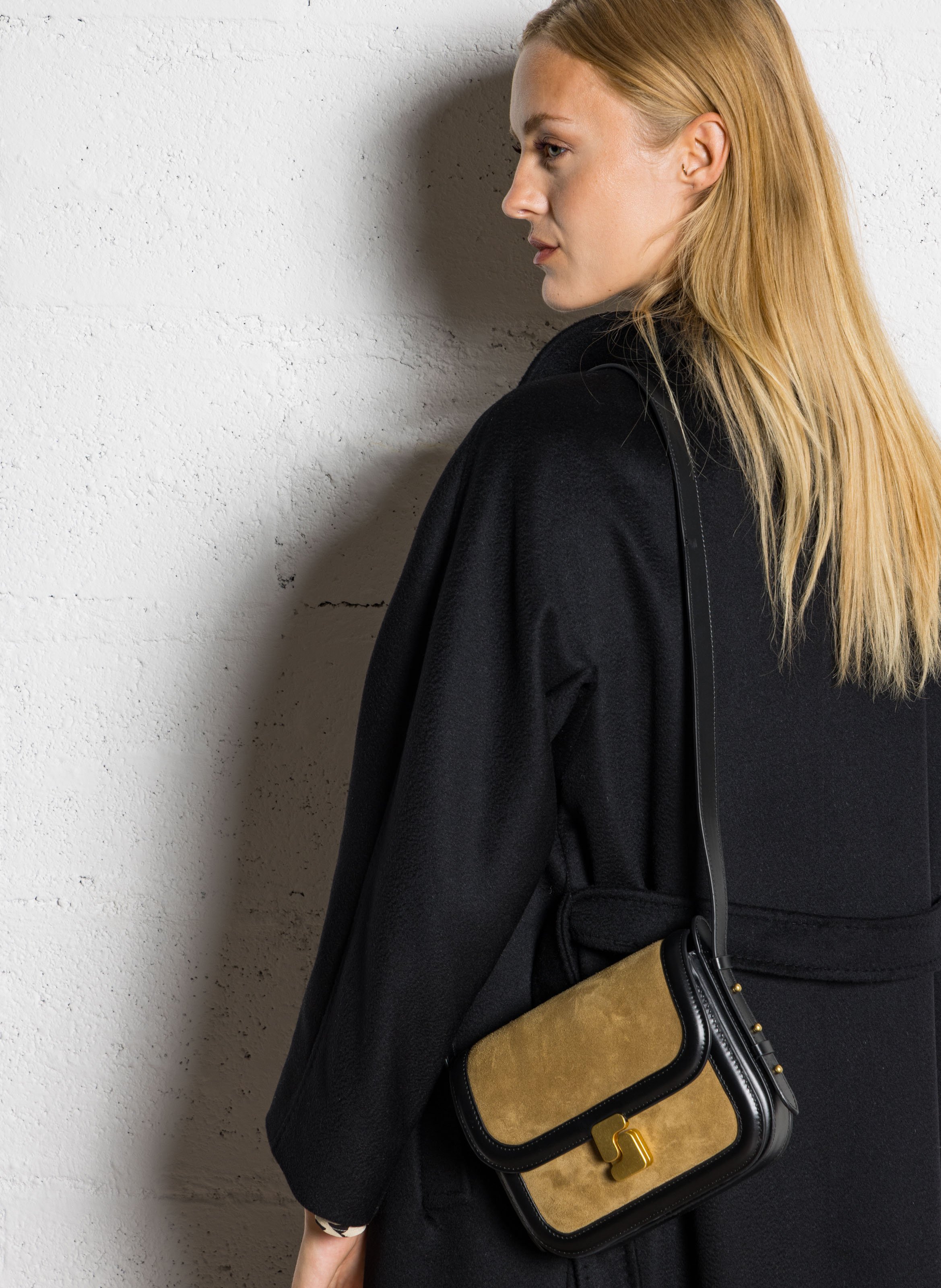 Dori leather shoulder bag SOEUR Brown