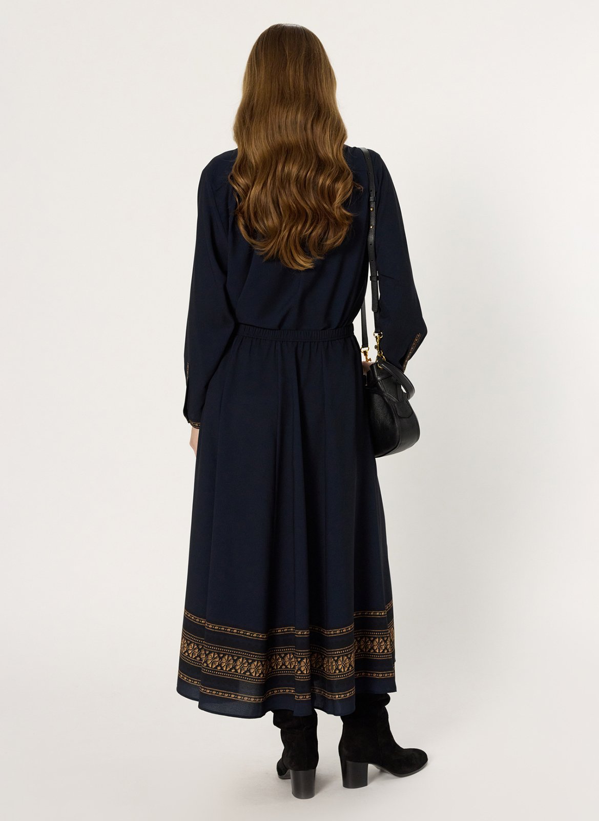 Jupe midi imprimée GERARD DAREL Bleu