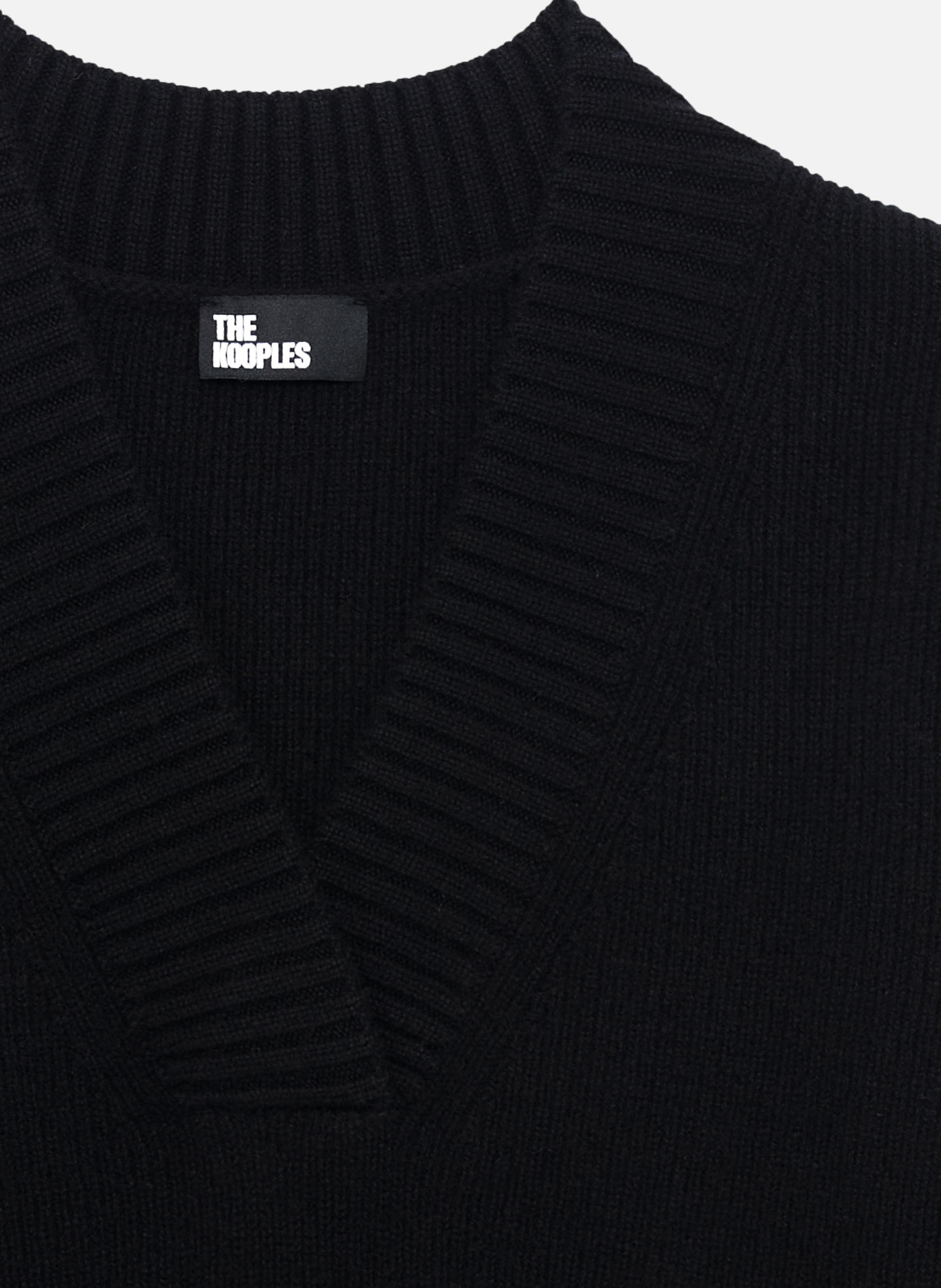 Pull col v en laine mérinos THE KOOPLES Noir