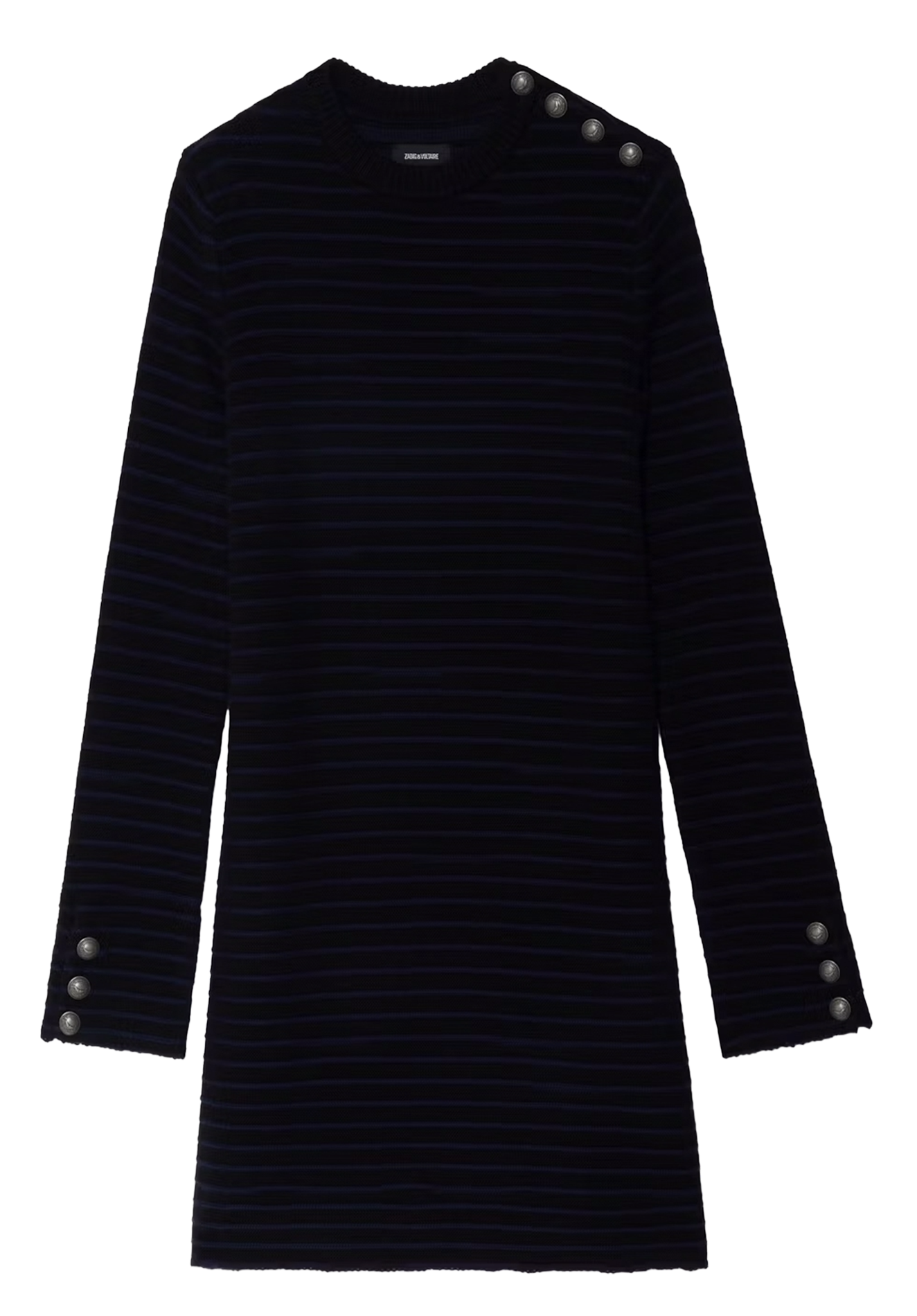 Robe courte col rond en laine mélangée ZADIG&VOLTAIRE Noir