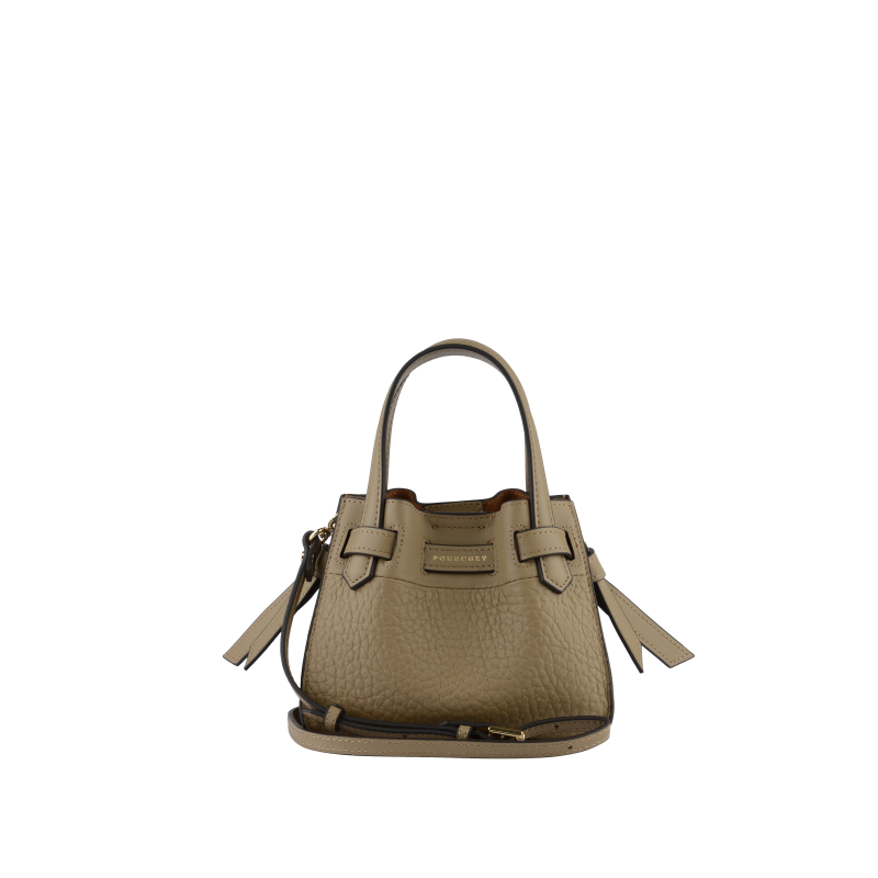 Handbag - cowhide leather POURCHET Brown