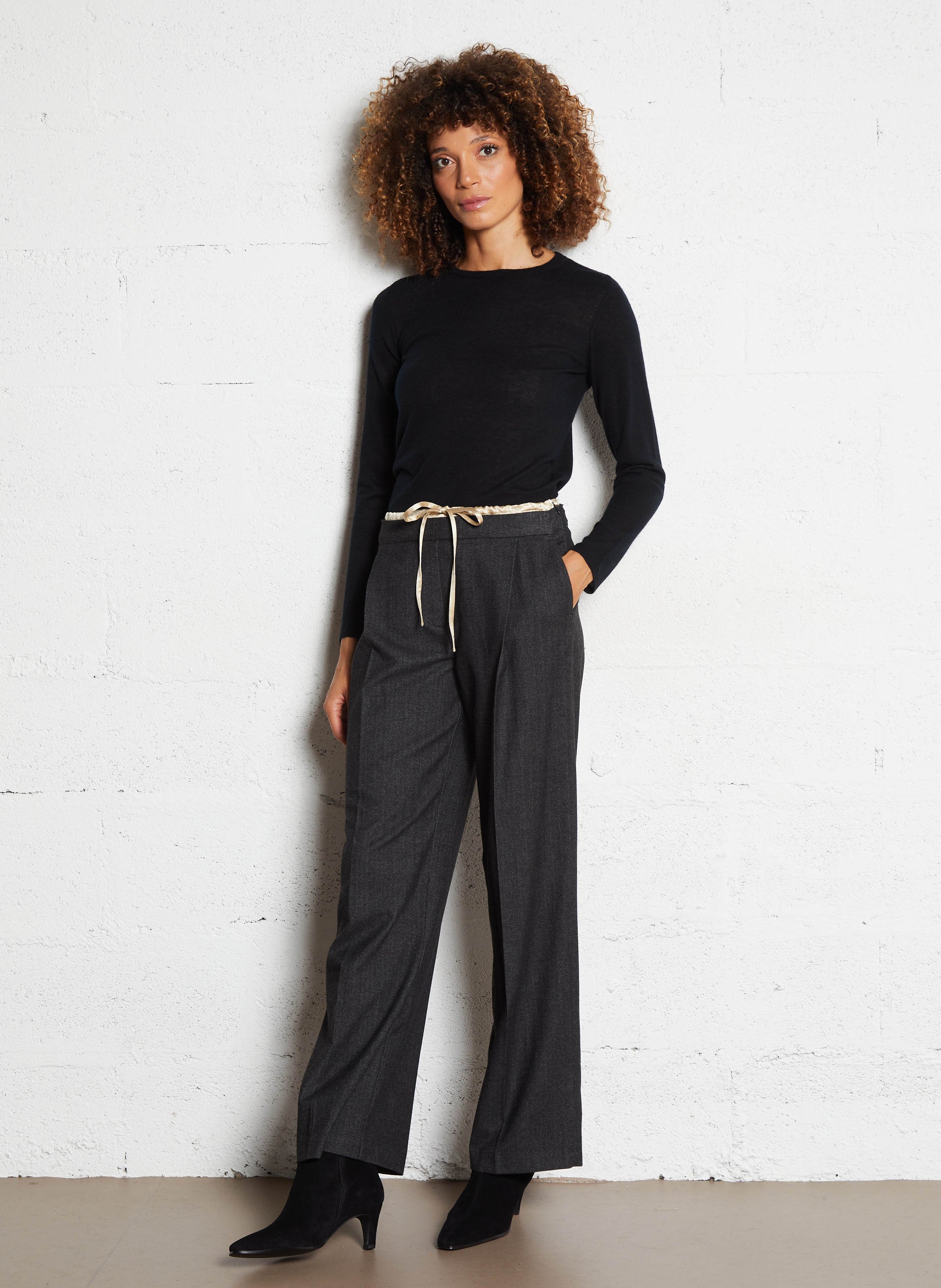 Wijde broek BELLEROSE Grijs