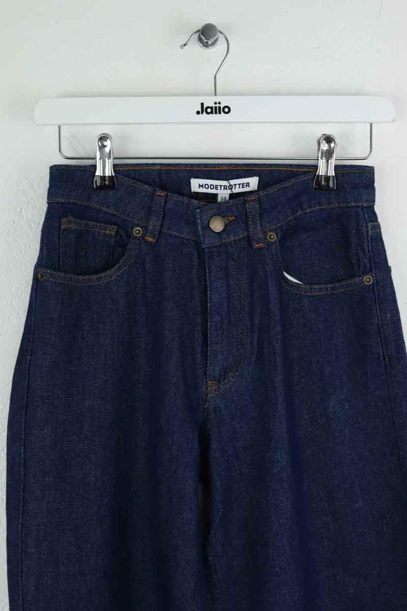 Wide-leg cotton jeans MODETROTTER - Seconde Main Blue