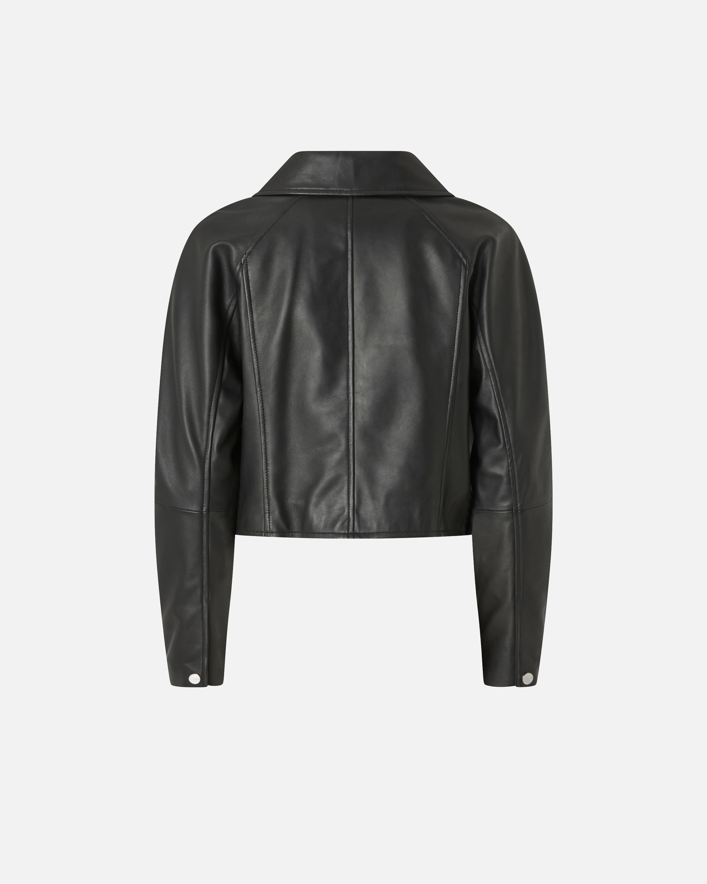 Cropped nappa leather biker jacket PINKO Black