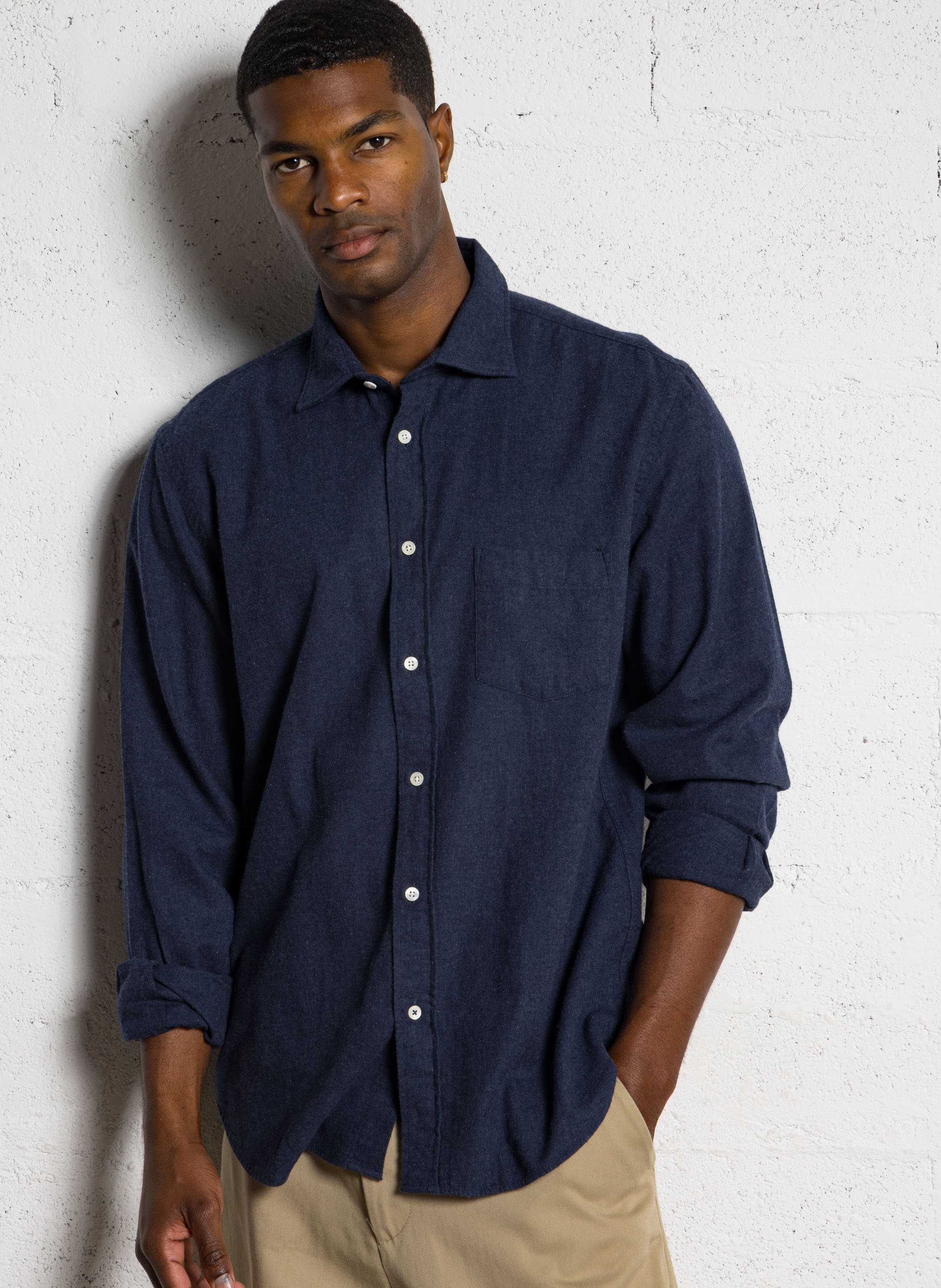 Blouse met klassieke kraag HARTFORD Blauw