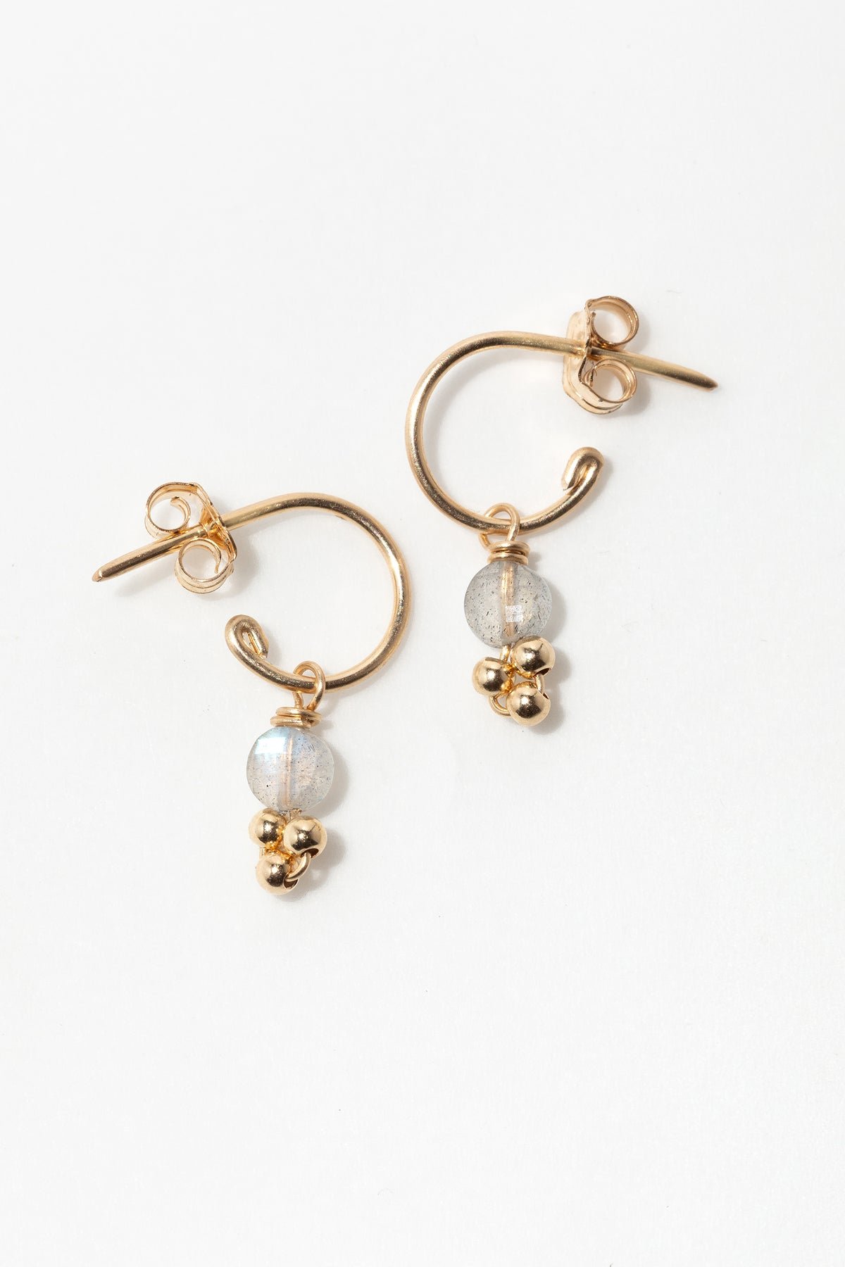 Gaïa hoops - labradorite YAY Golden