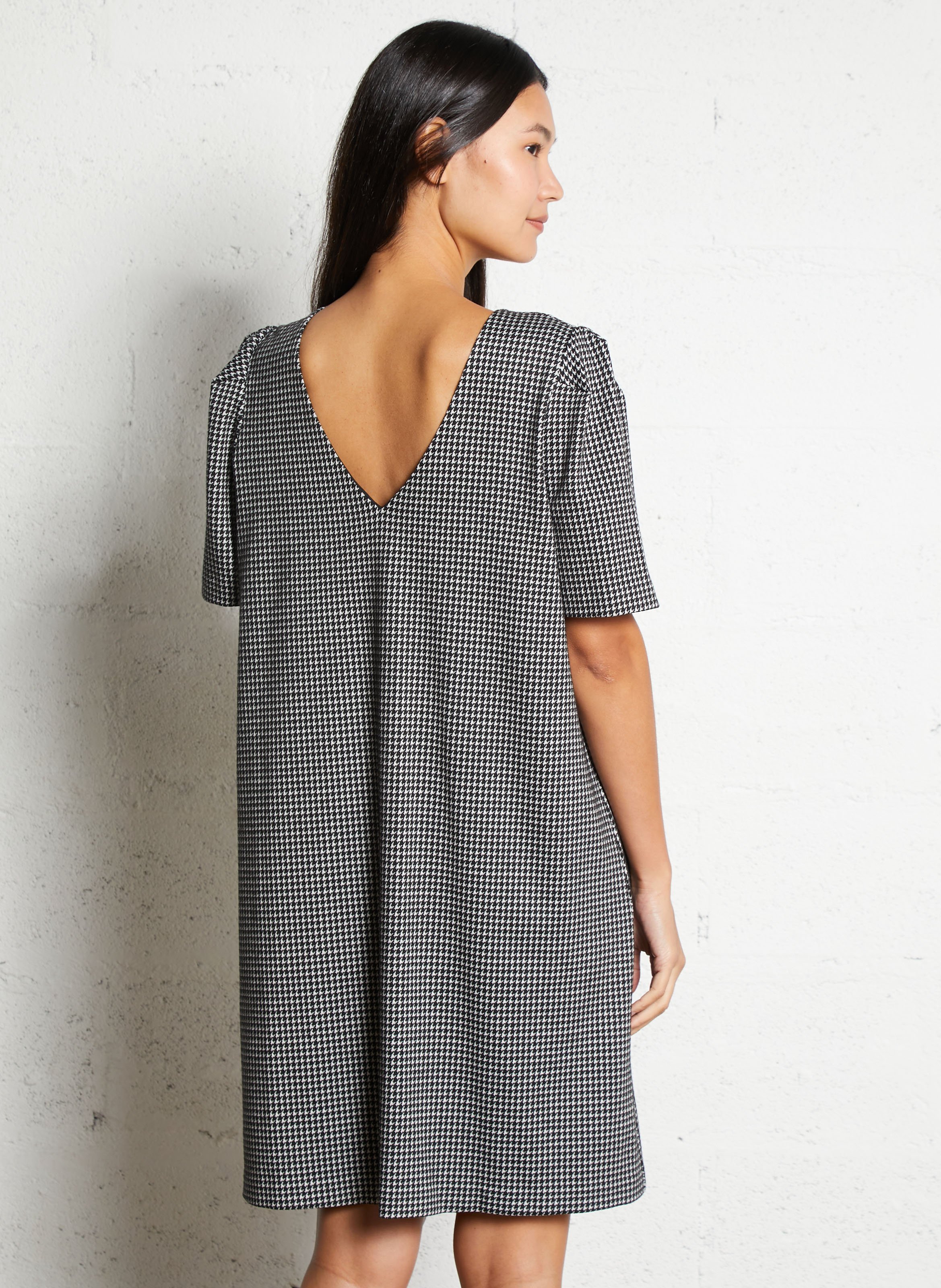 Korte jurk met V-hals IKKS Black