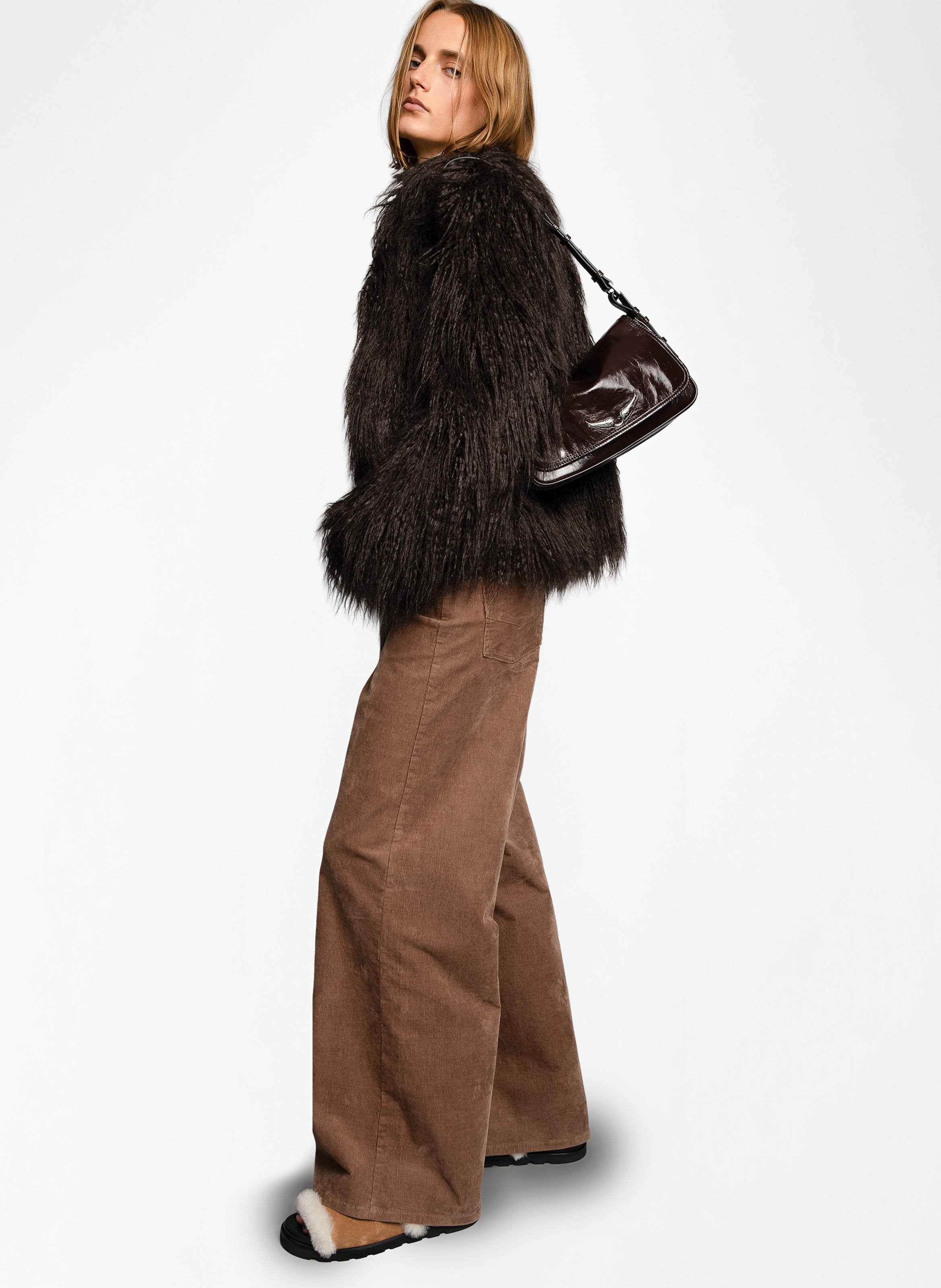 Leather clutch bag ZADIG&VOLTAIRE Brown