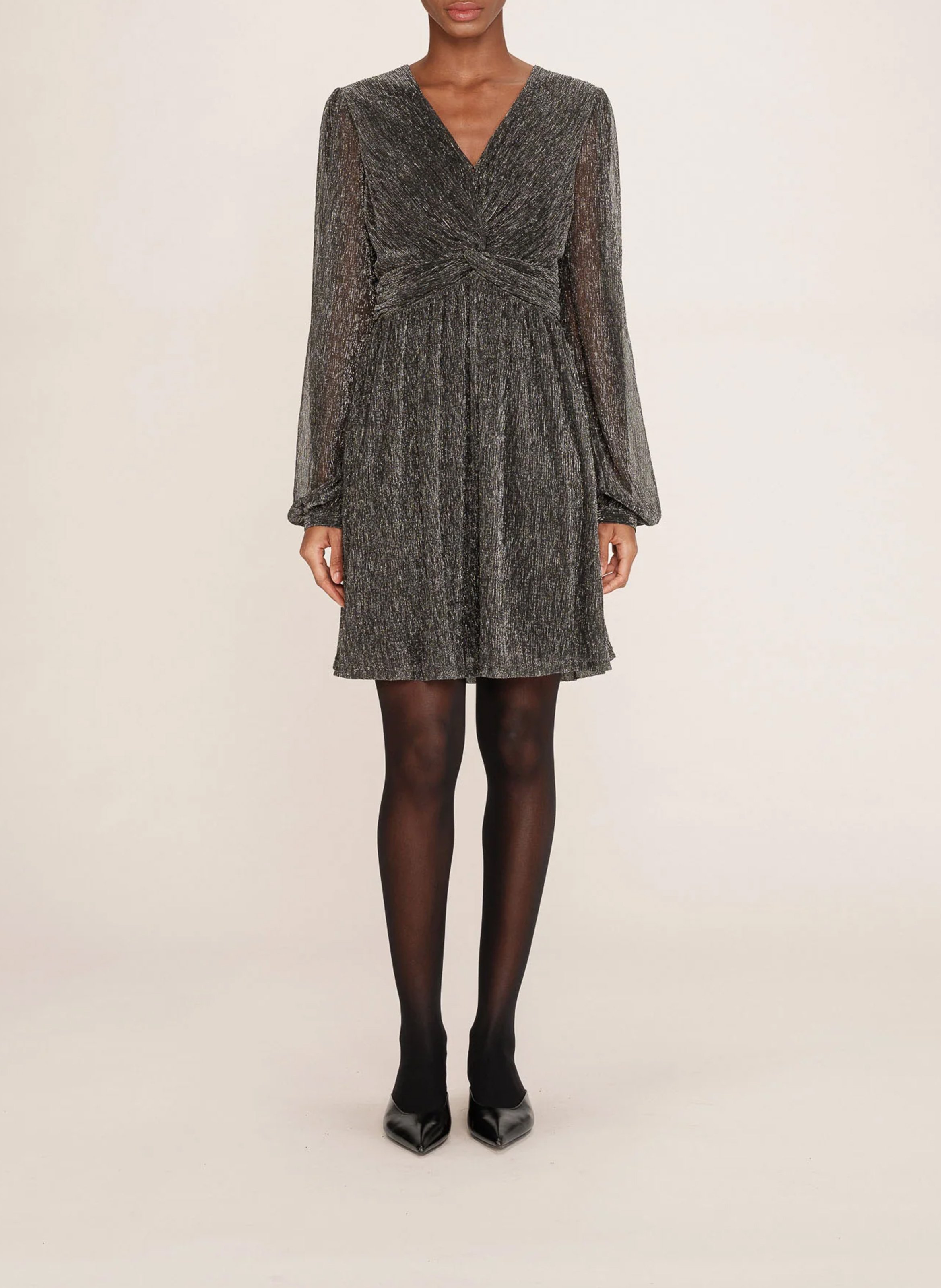 Korte jurk met V-hals GRACE ET MILA Grey