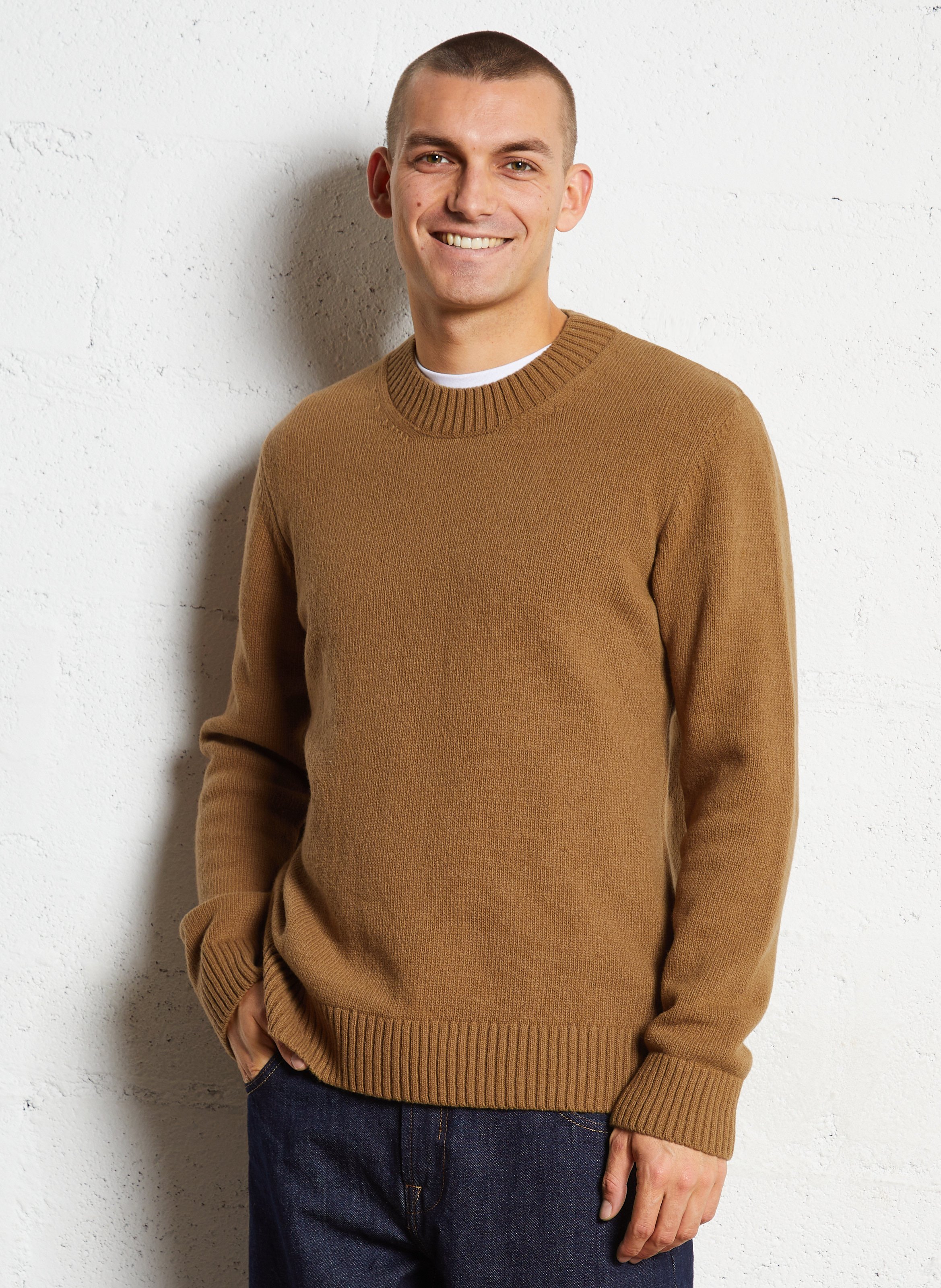 Round-neck wool-blend straight-cut sweater AU PRINTEMPS PARIS