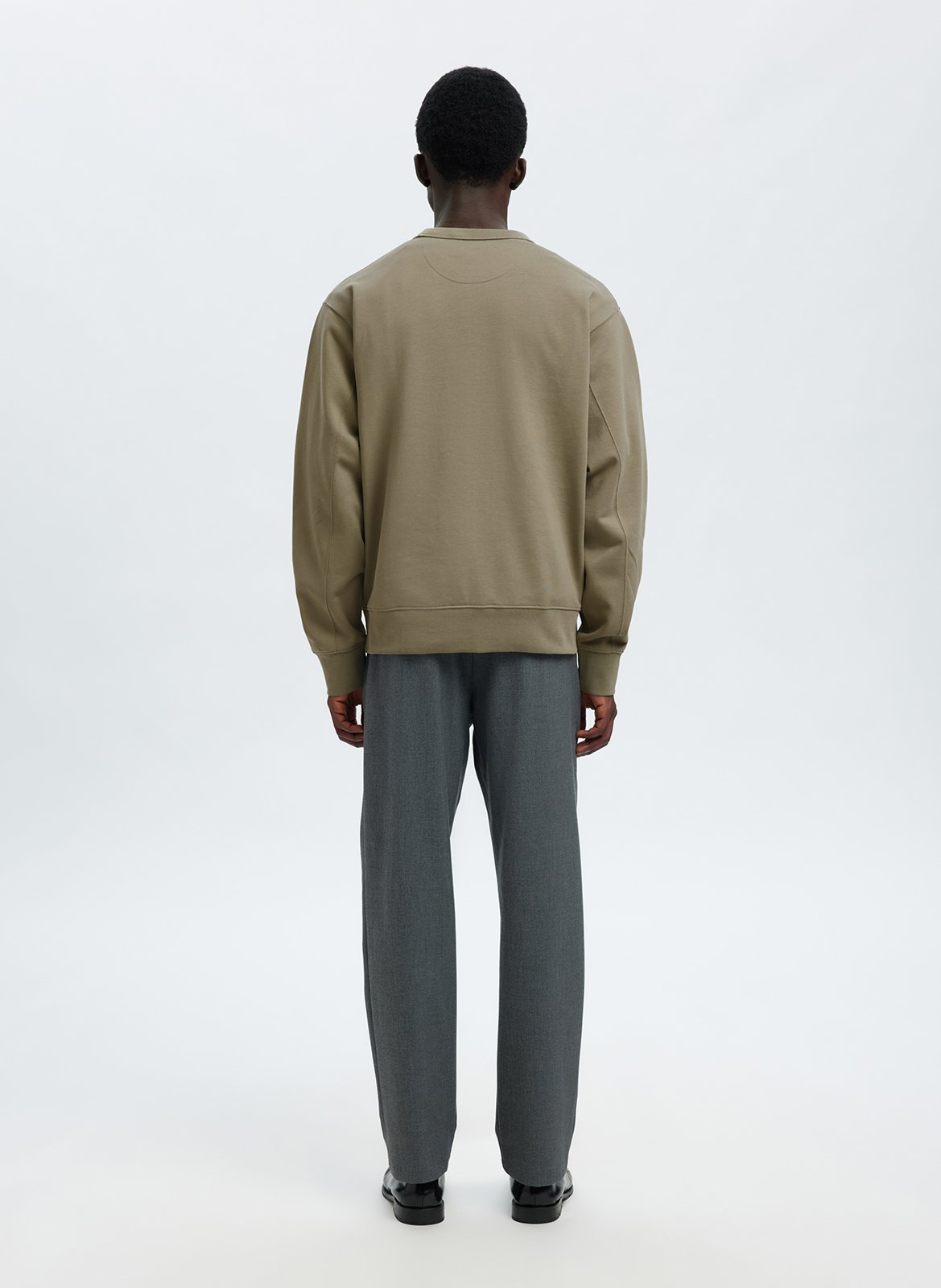 Sweat col rond SELECTED Gris