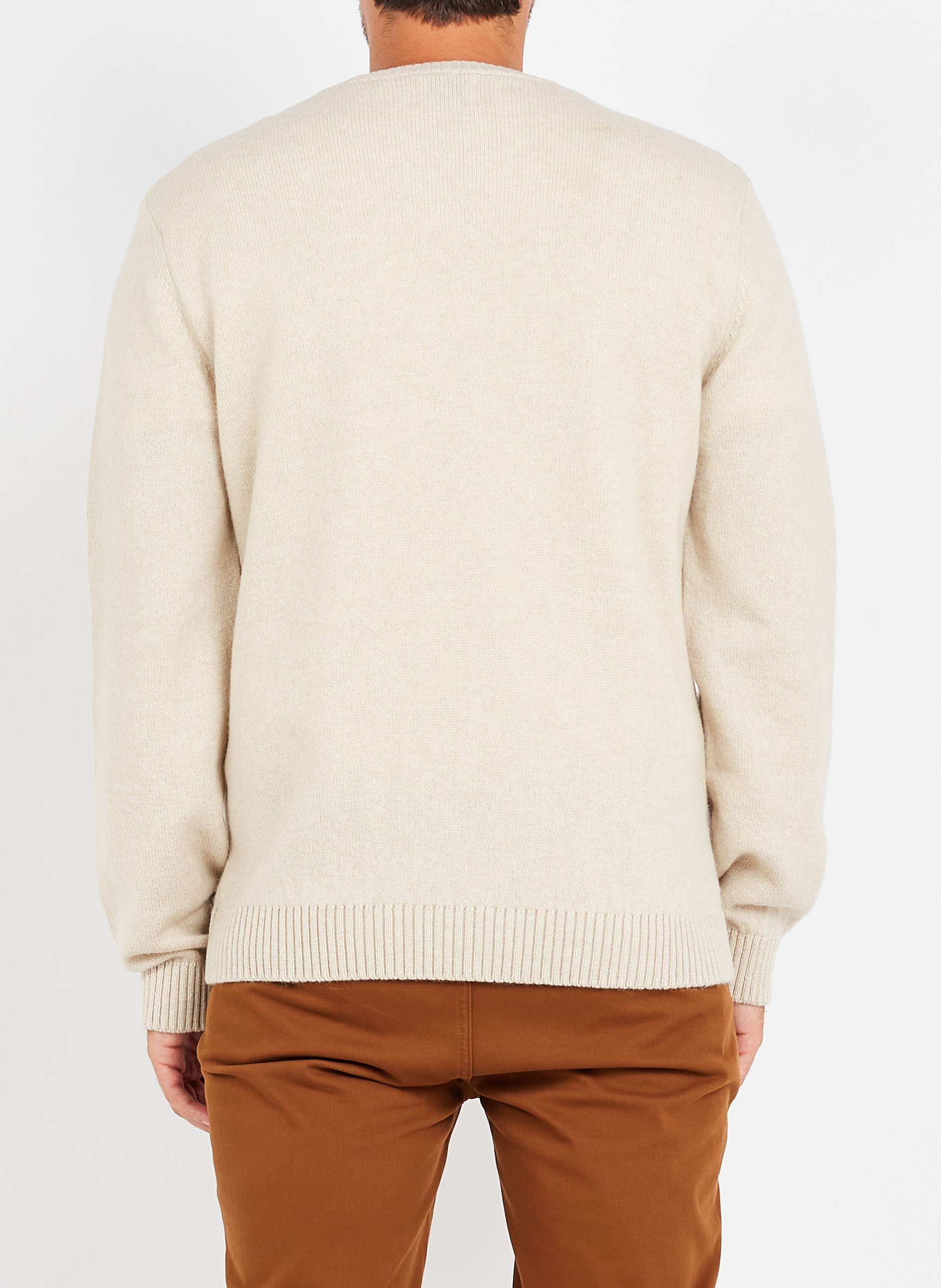 Rundhalspullover aus Merinowolle, Regular Fit COLORFUL STANDARD Weiss