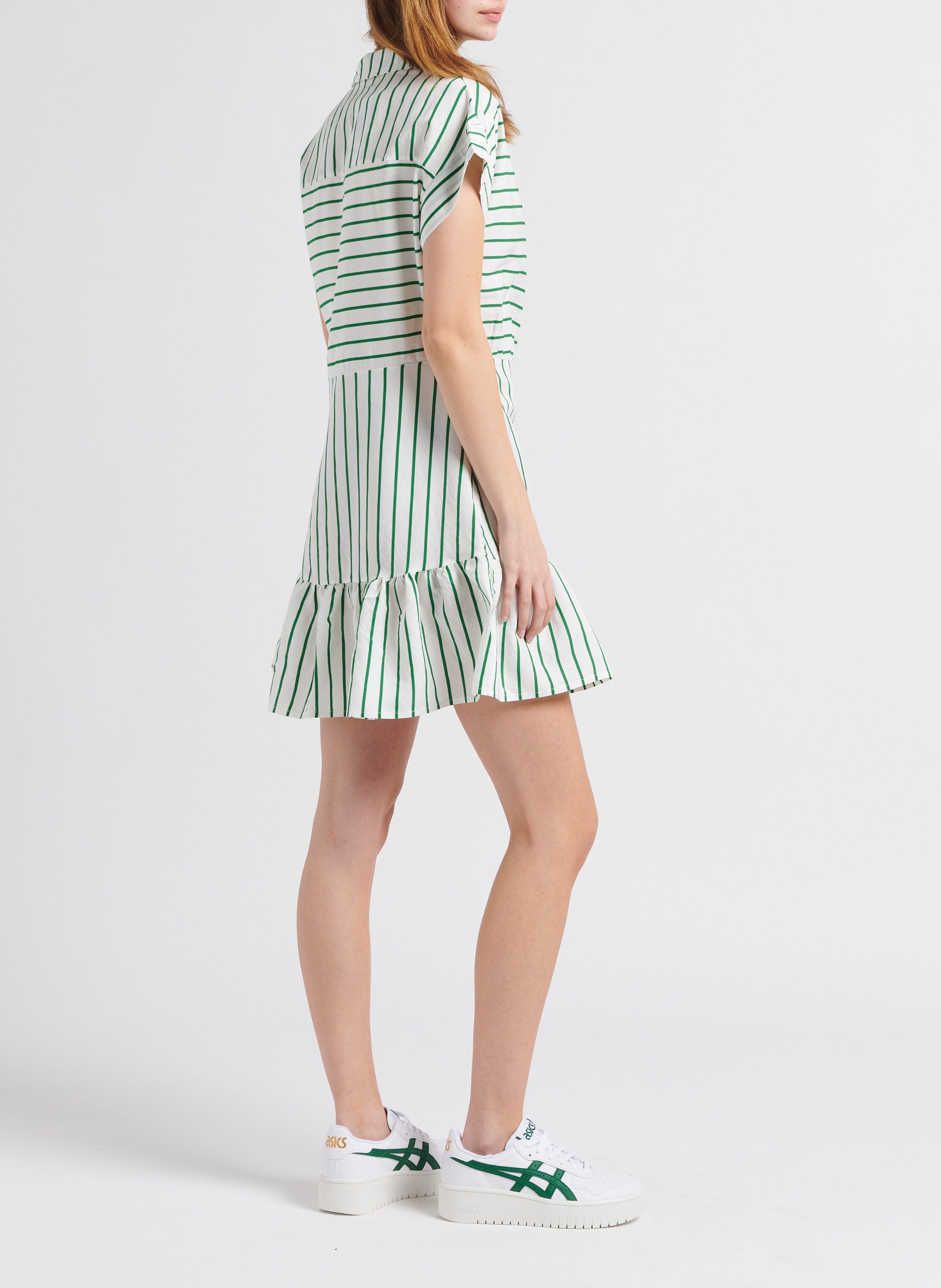 Short dress with tailored collar INDEE Stripes