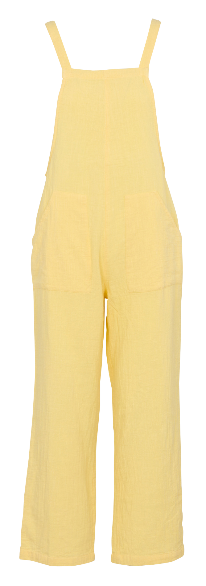 Square-neck slub cotton overalls BILLABONG Yellow
