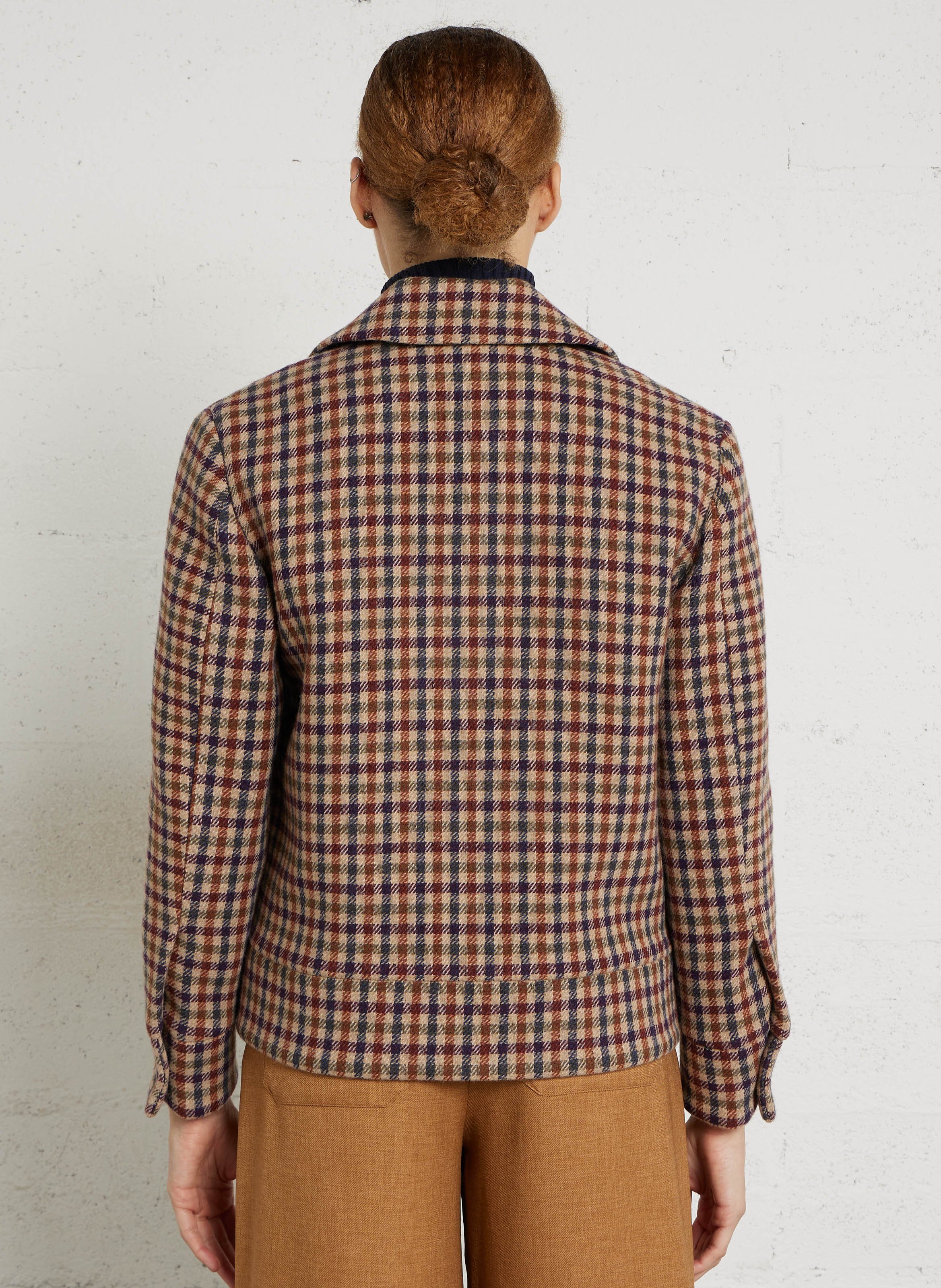 Gerade geschnittene Jacke aus Wollmix mit klassischem Kragen MAISON 123 Mehrfarbig