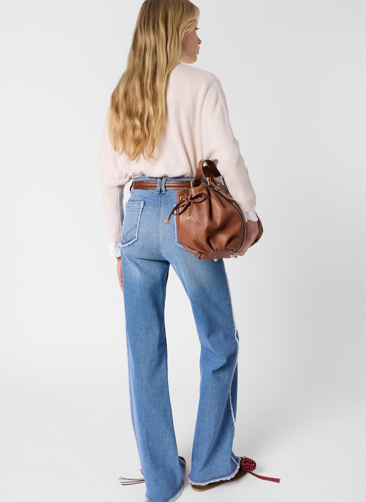 Pull ample col V en cachemire GERARD DAREL Beige