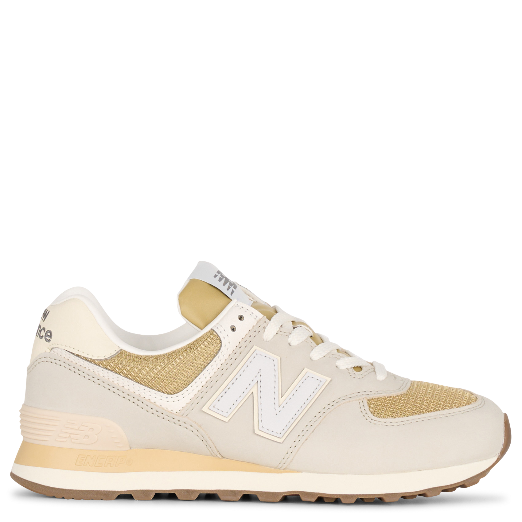 Baskets basses en cuir mélangé NEW BALANCE Beige