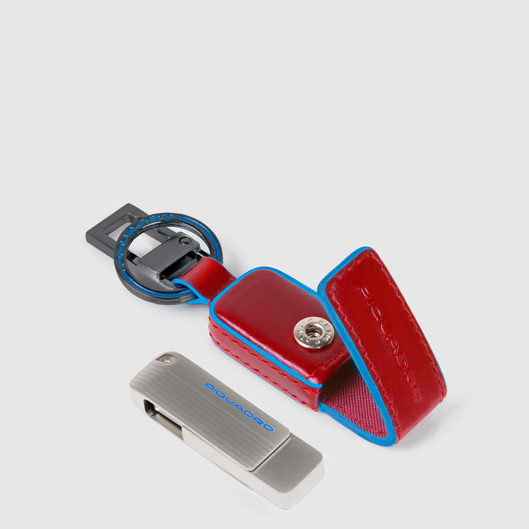 Keychain with 256GB USB flash drive PIQUADRO Red